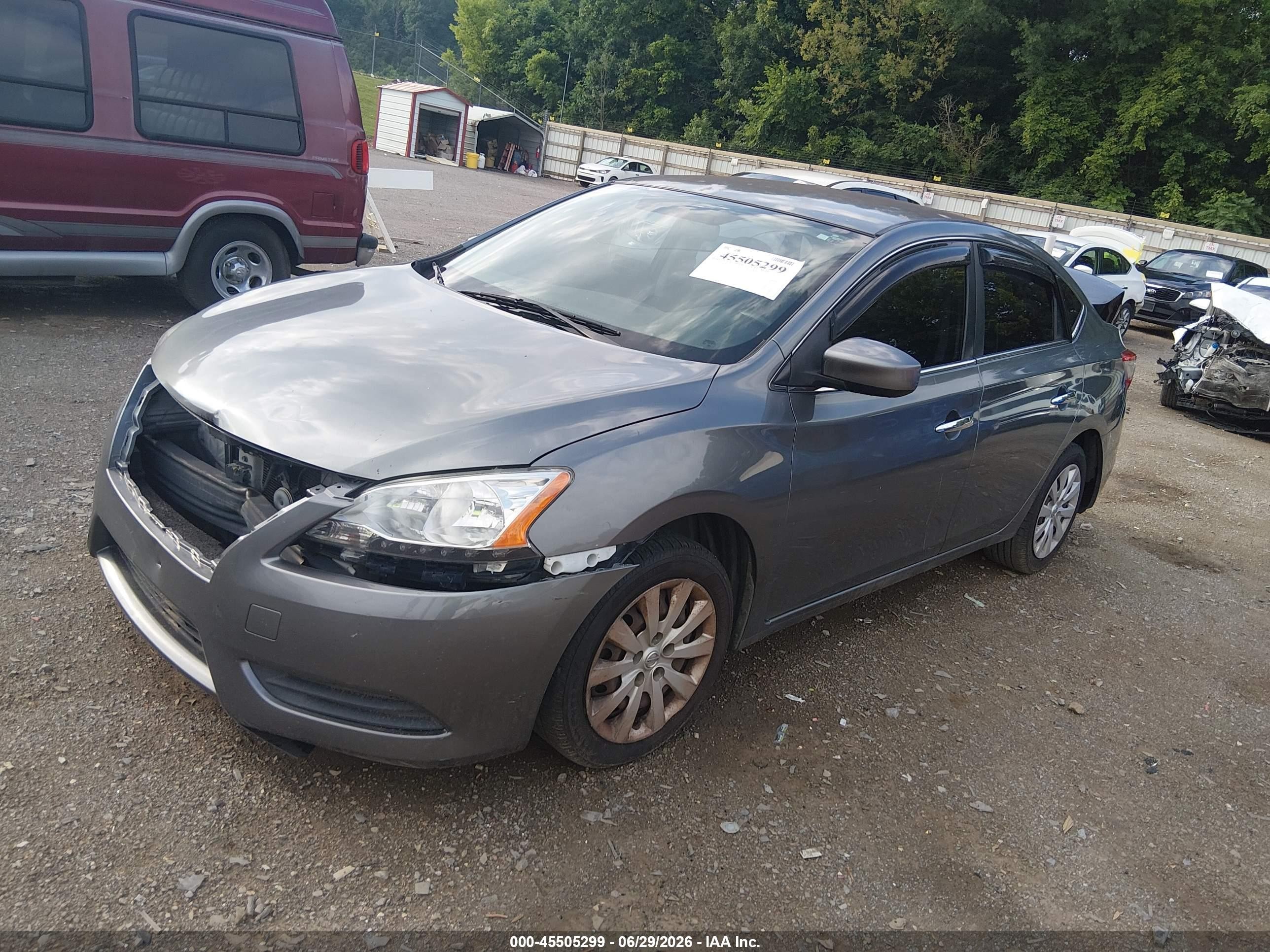 2015 Nissan Sentra S Gray vin: 3N1AB7AP9FY383862