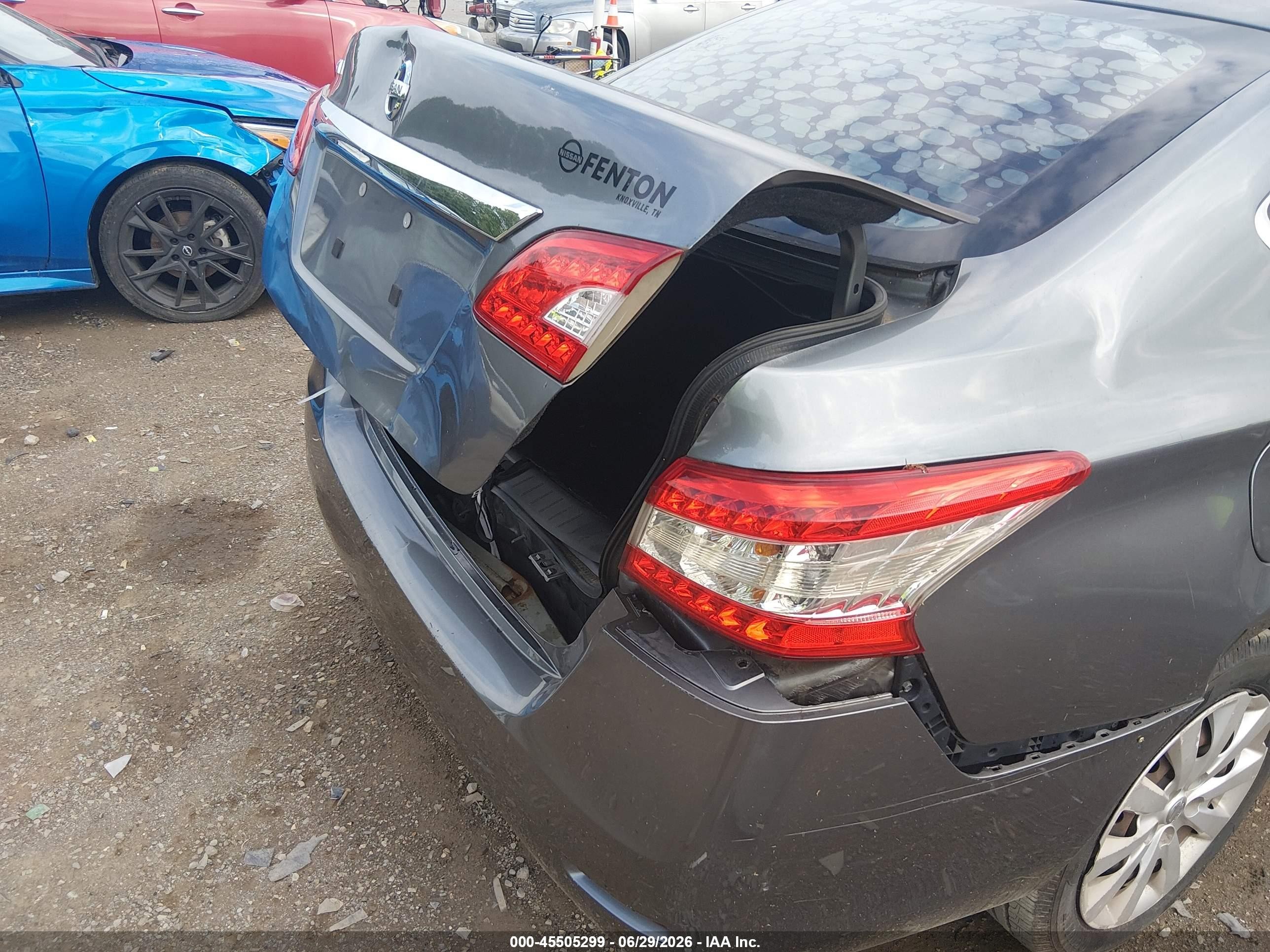 2015 Nissan Sentra S Gray vin: 3N1AB7AP9FY383862