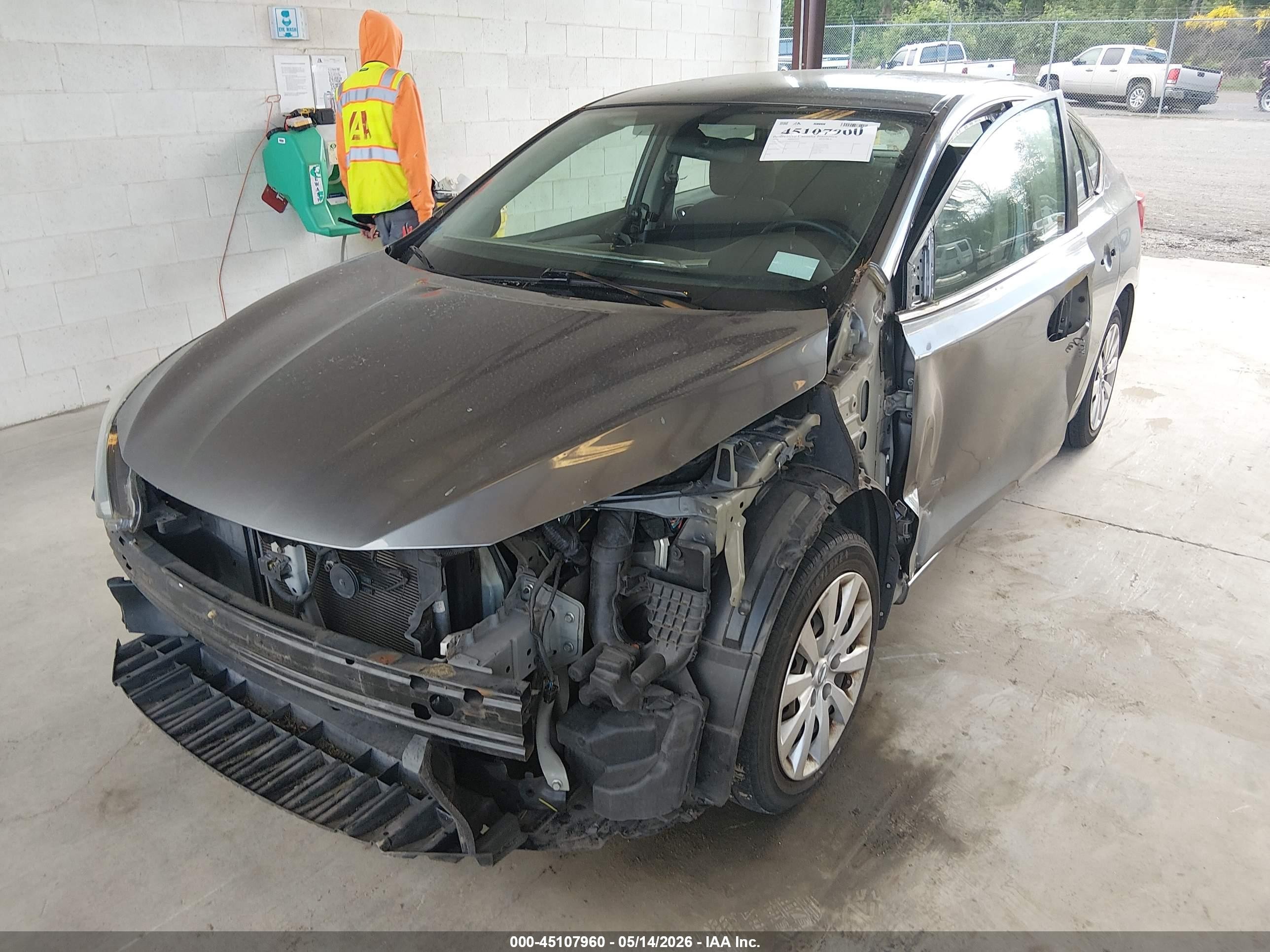 2016 Nissan Sentra Fe+ S/s/sl/sr/sv Gray vin: 3N1AB7AP9GY284816