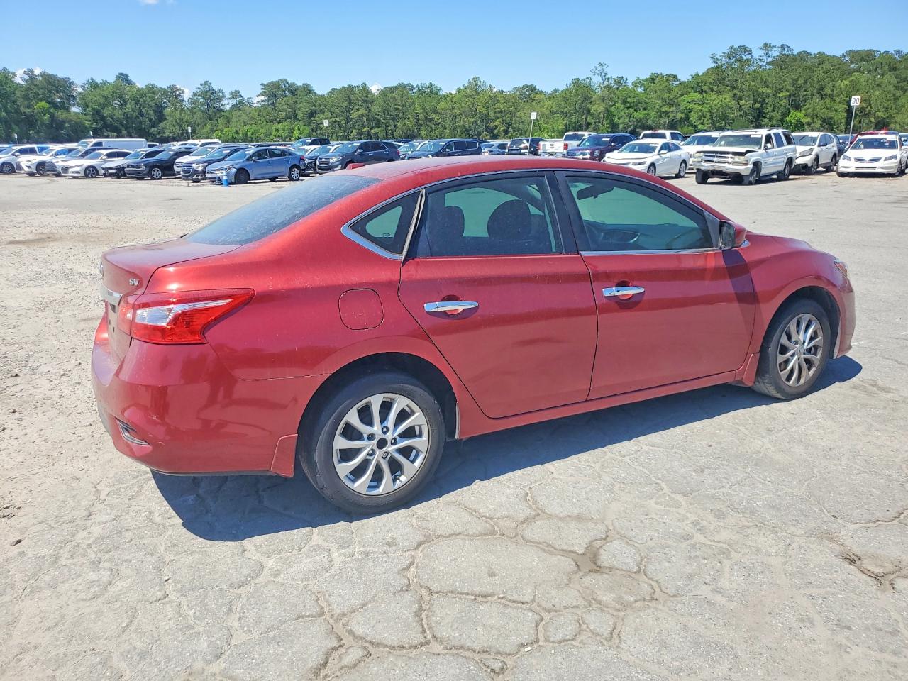 2017 Nissan Sentra Sv Red vin: 3N1AB7AP9HY254815