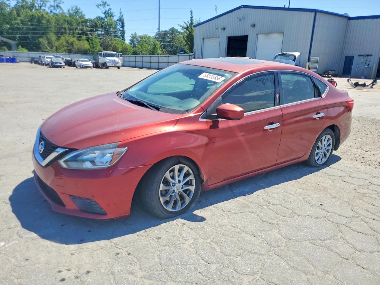 2017 Nissan Sentra Sv Red vin: 3N1AB7AP9HY254815