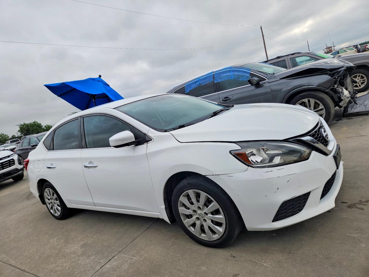 2019 Nissan Sentra S White vin: 3N1AB7AP9KY212393