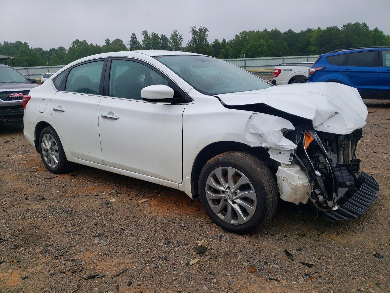 2019 Nissan Sentra Sv Белый vin: 3N1AB7AP9KY215987