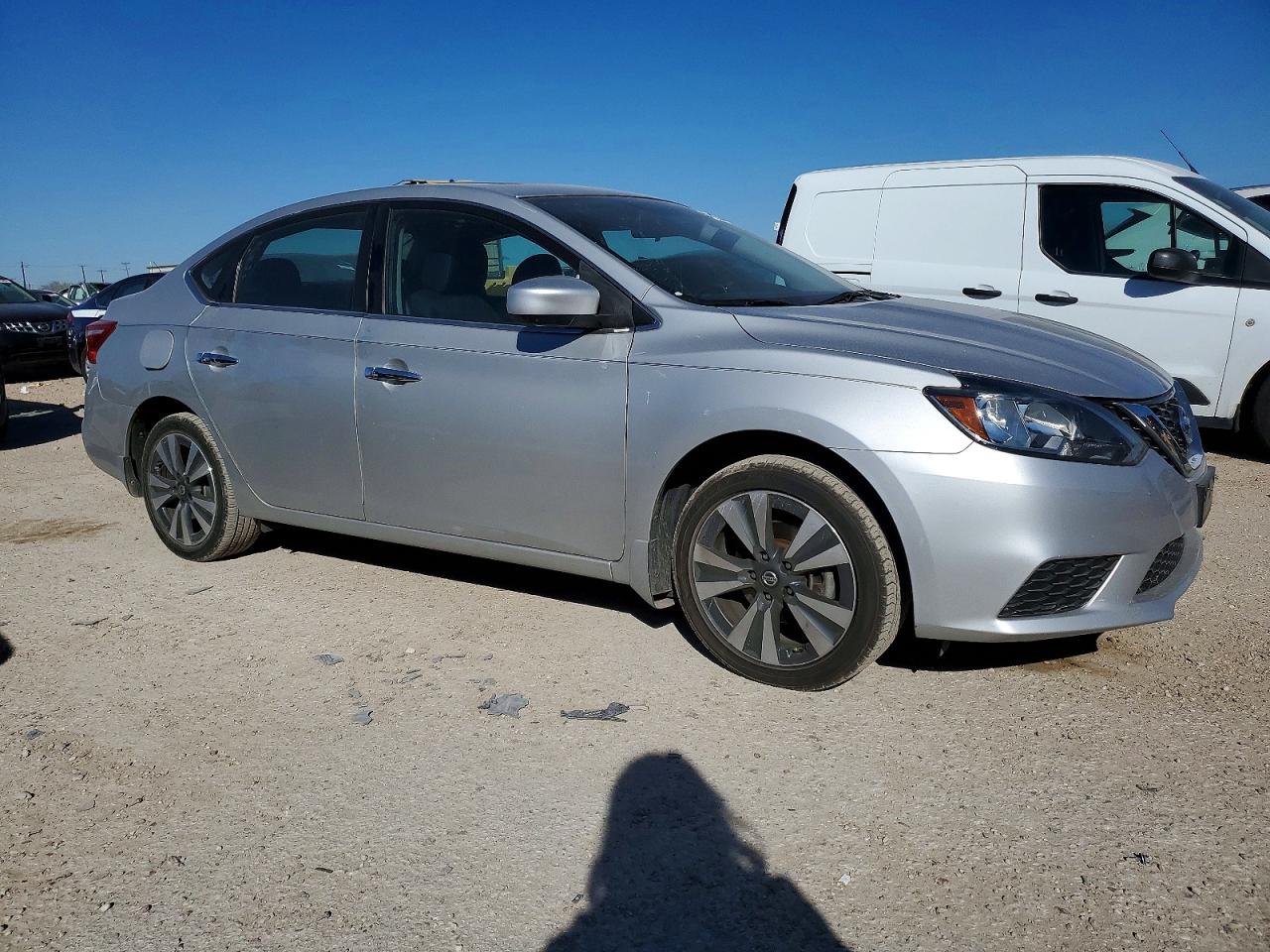 2019 Nissan Sentra Sv Серебряный vin: 3N1AB7AP9KY223801