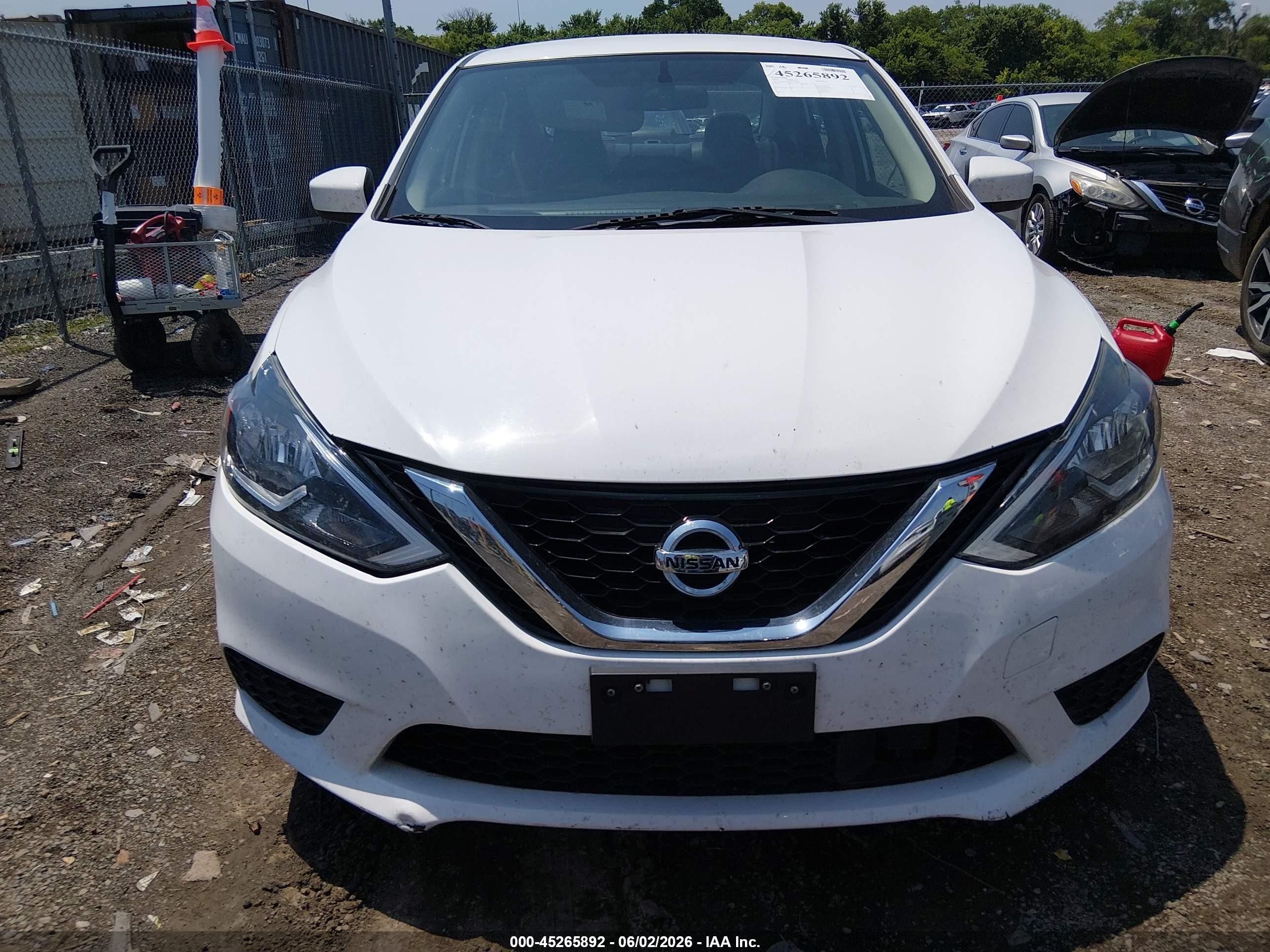 2019 Nissan Sentra S White vin: 3N1AB7AP9KY309657