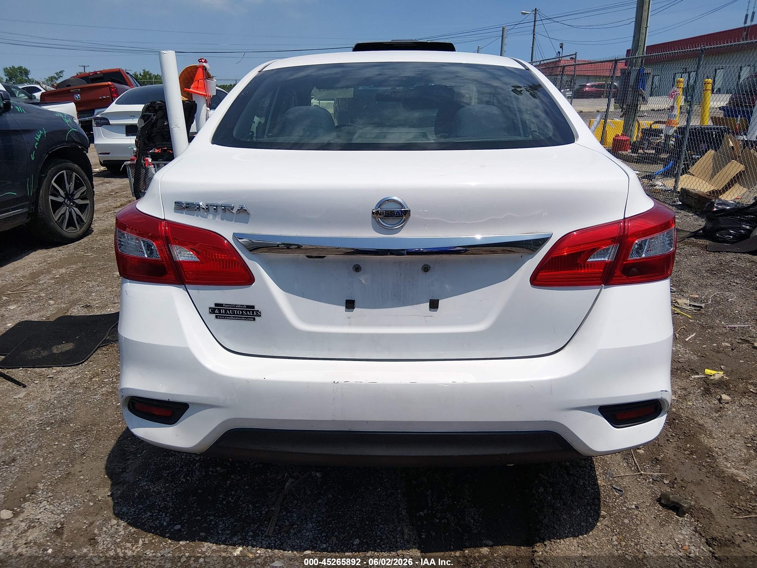 2019 Nissan Sentra S White vin: 3N1AB7AP9KY309657