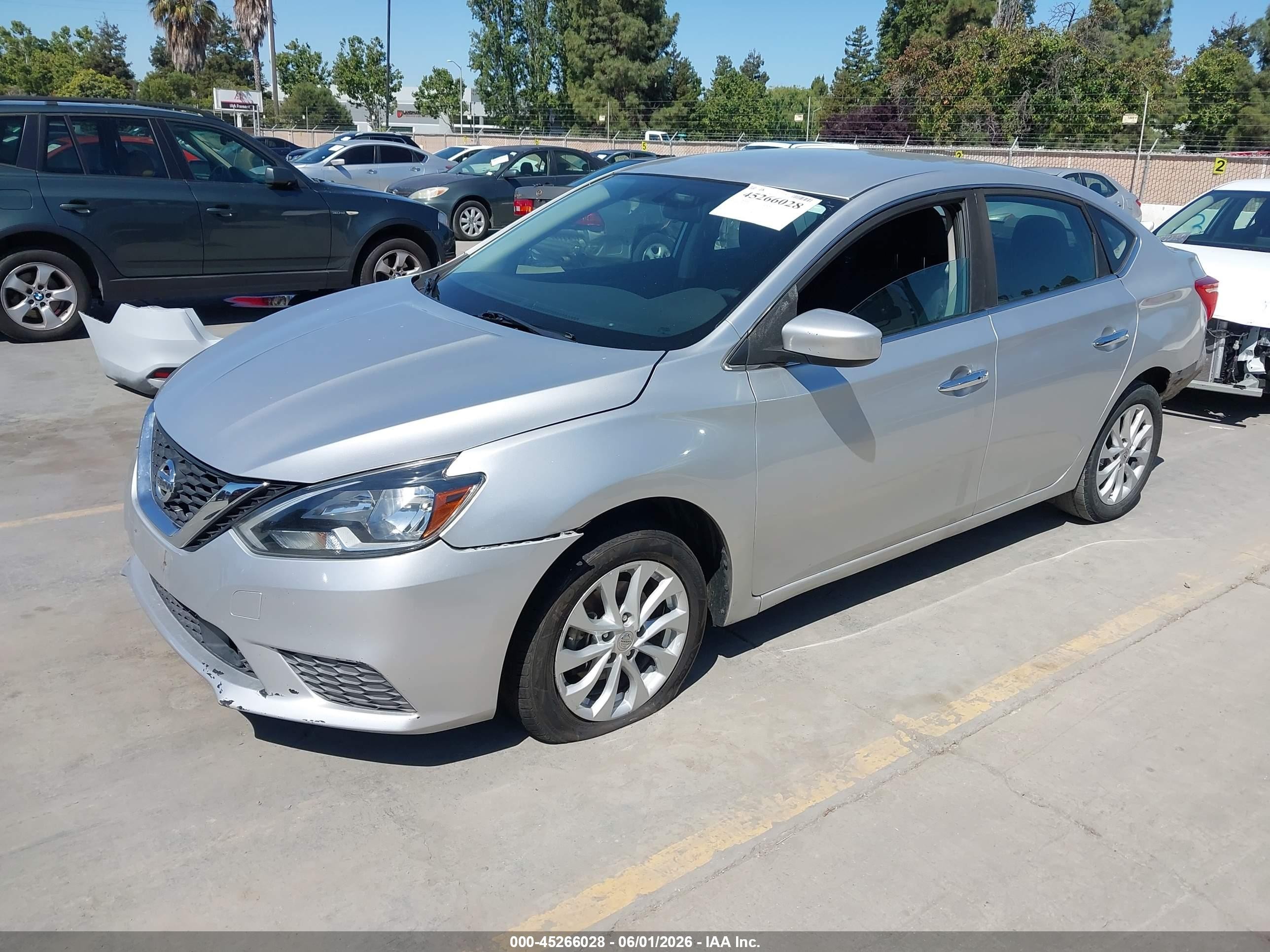 2019 Nissan Sentra Sv Silver vin: 3N1AB7AP9KY315068