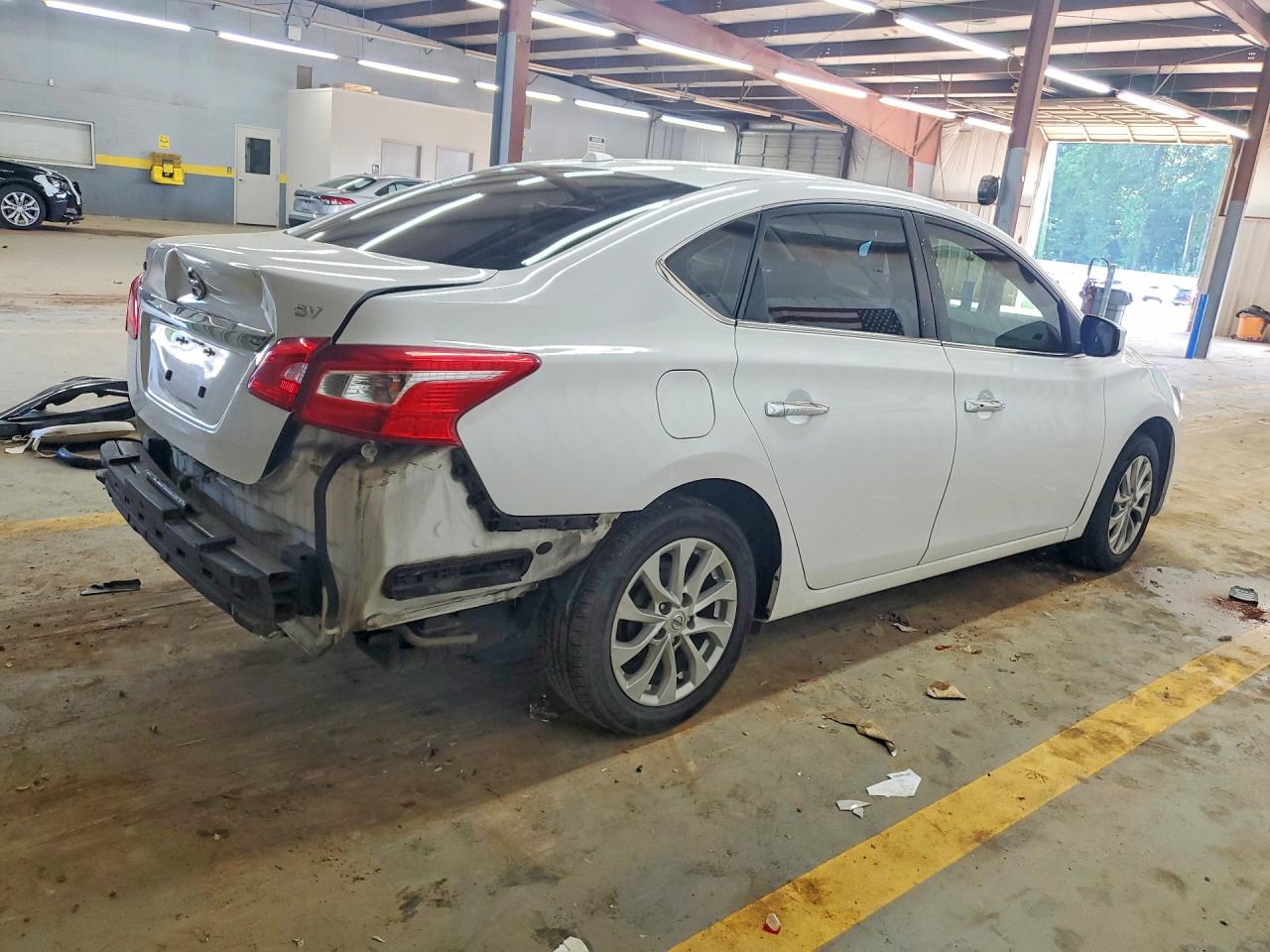 2019 Nissan Sentra Sv White vin: 3N1AB7AP9KY319072