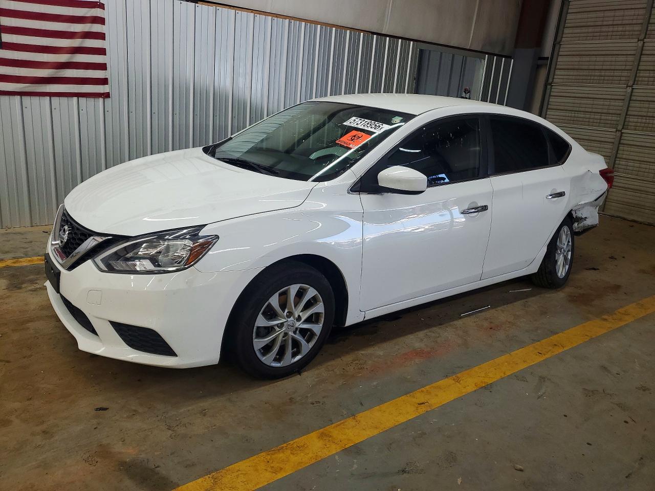 2019 Nissan Sentra Sv White vin: 3N1AB7AP9KY319072