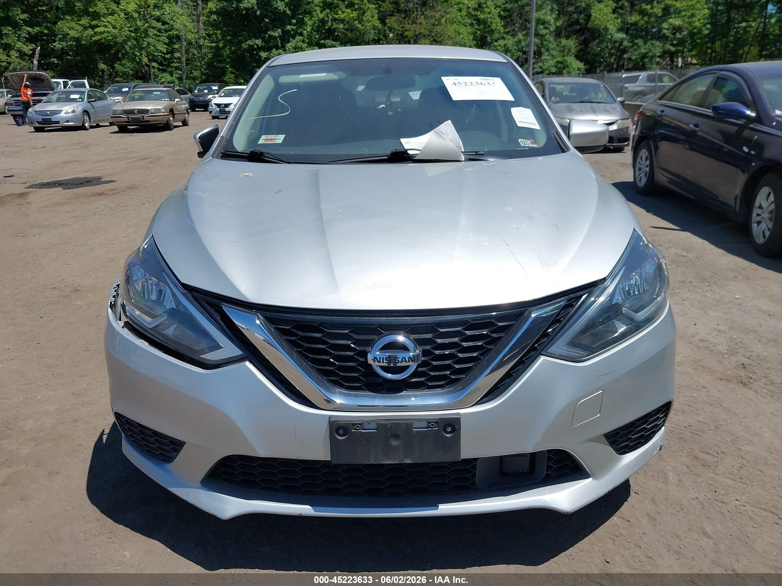 2019 Nissan Sentra Sv Silver vin: 3N1AB7AP9KY324031