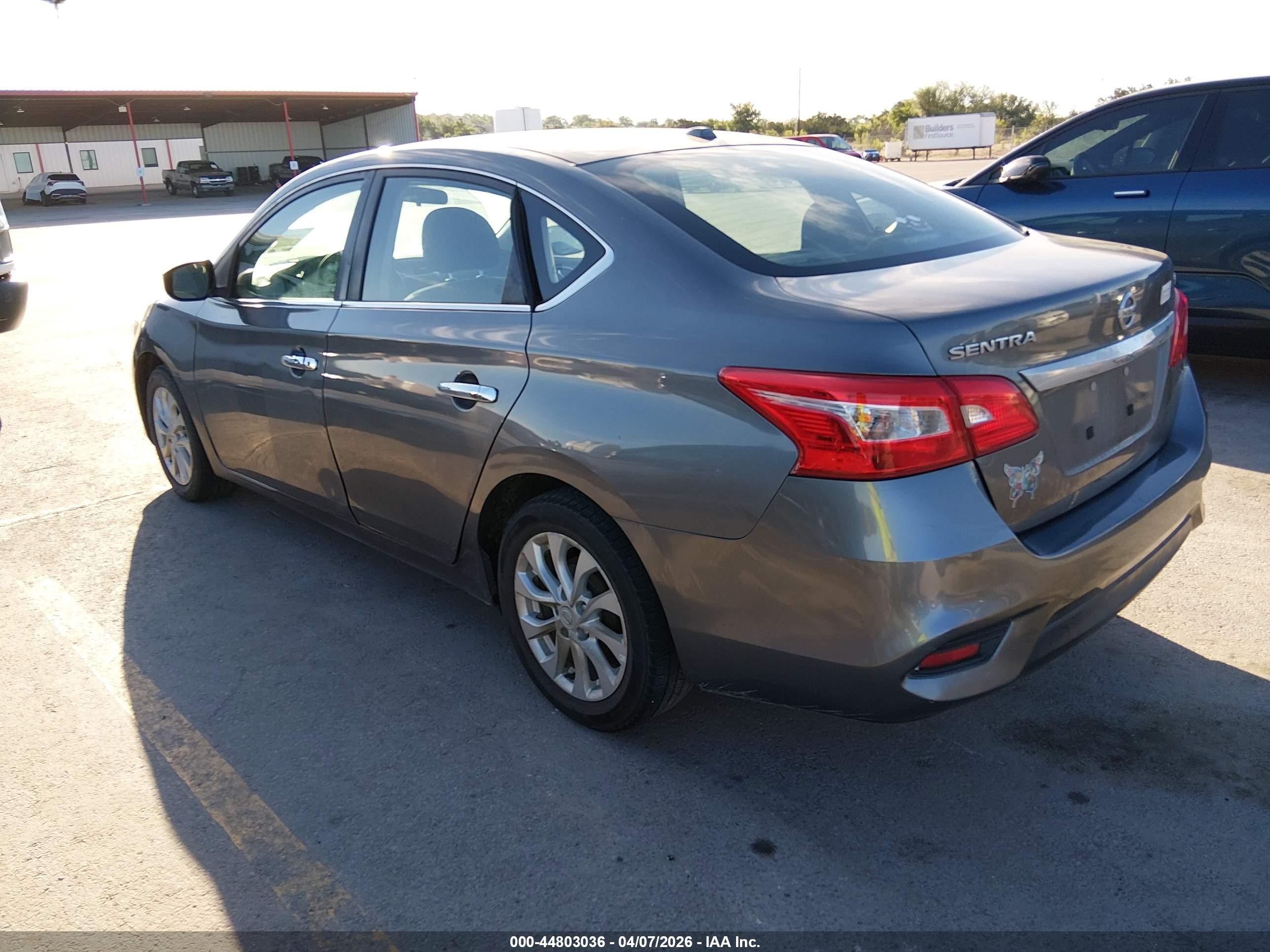 2019 Nissan Sentra Sv Серый vin: 3N1AB7AP9KY370653
