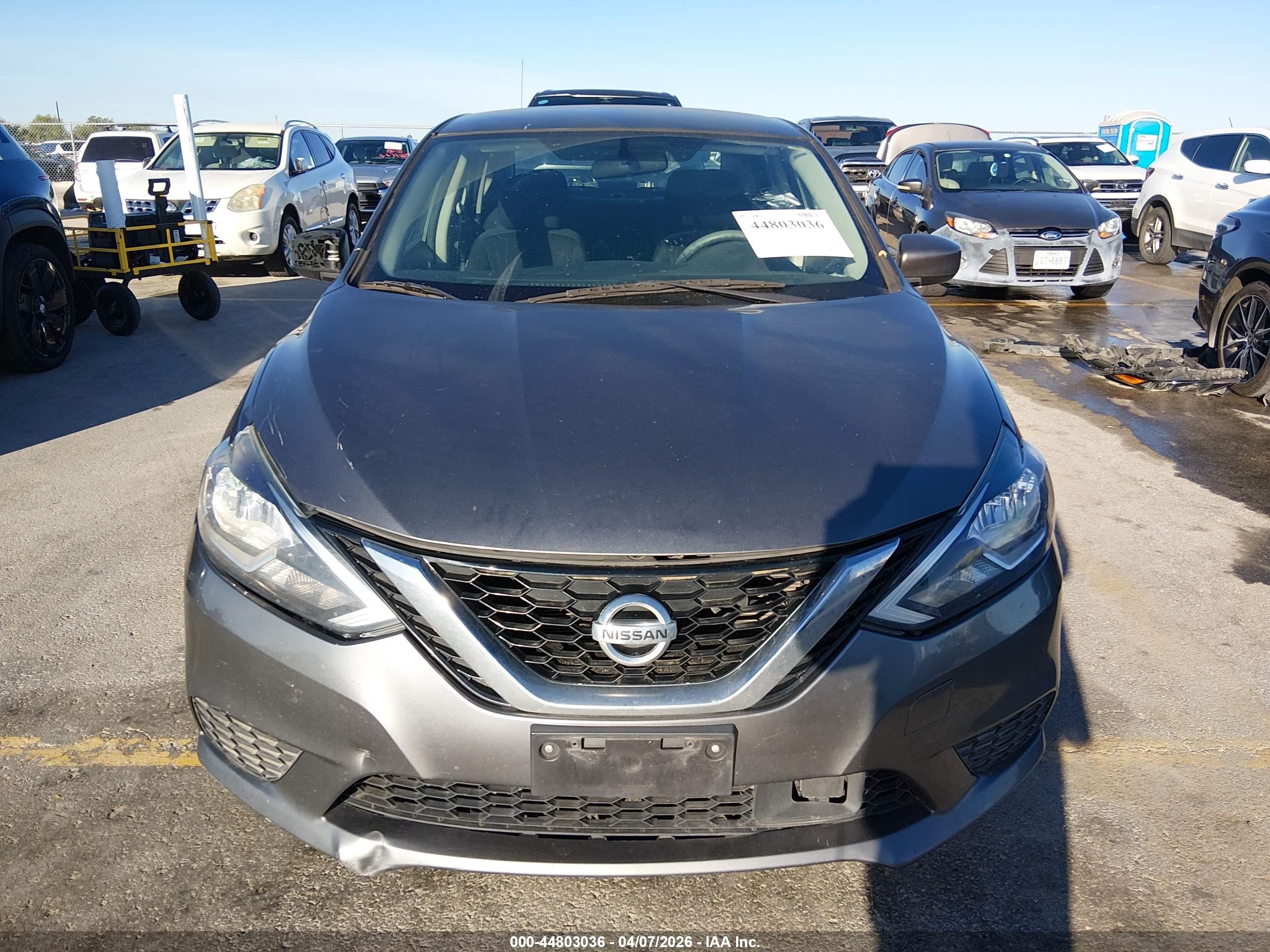 2019 Nissan Sentra Sv Серый vin: 3N1AB7AP9KY370653