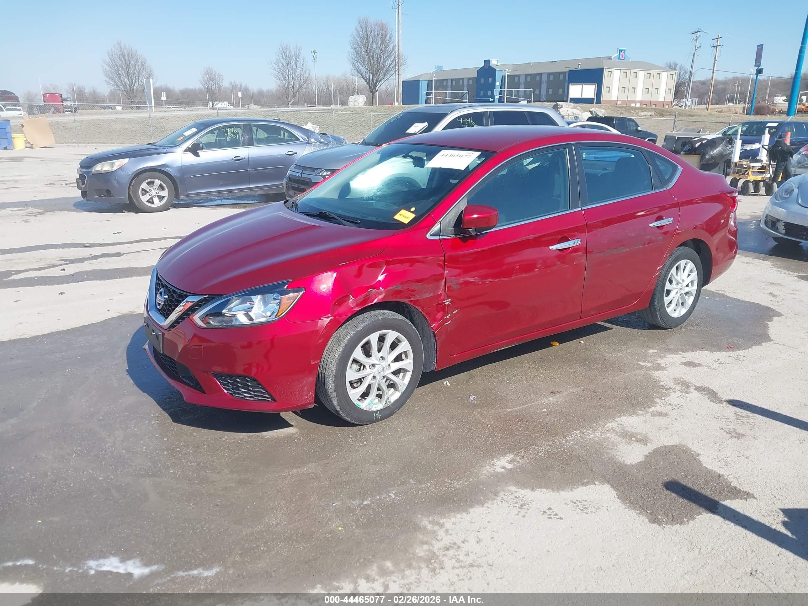 2019 Nissan Sentra Sv Red vin: 3N1AB7AP9KY399019