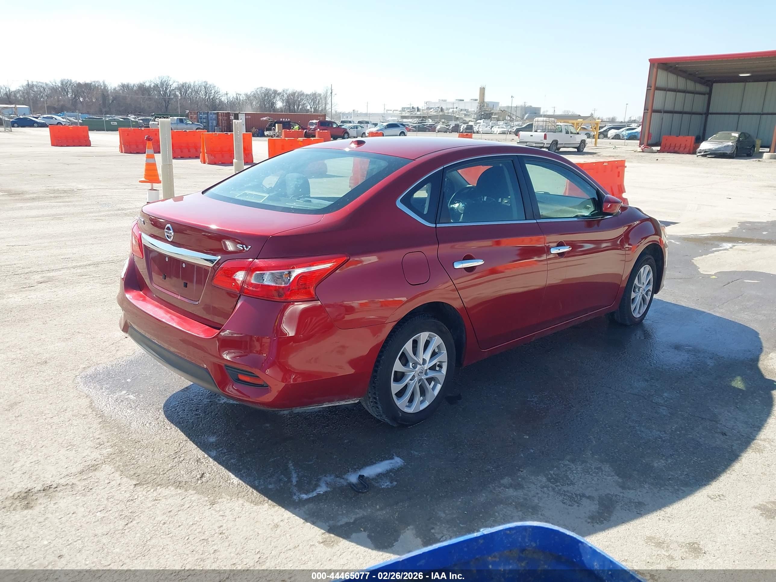 2019 Nissan Sentra Sv Red vin: 3N1AB7AP9KY399019