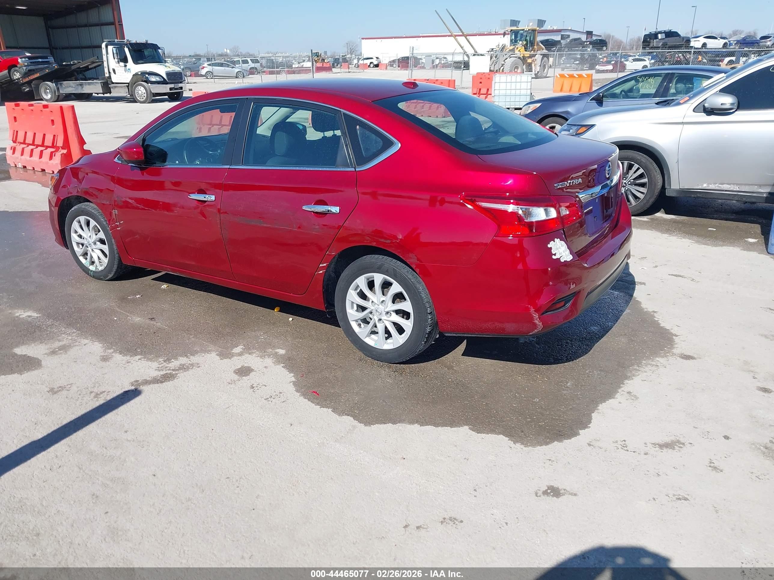 2019 Nissan Sentra Sv Red vin: 3N1AB7AP9KY399019