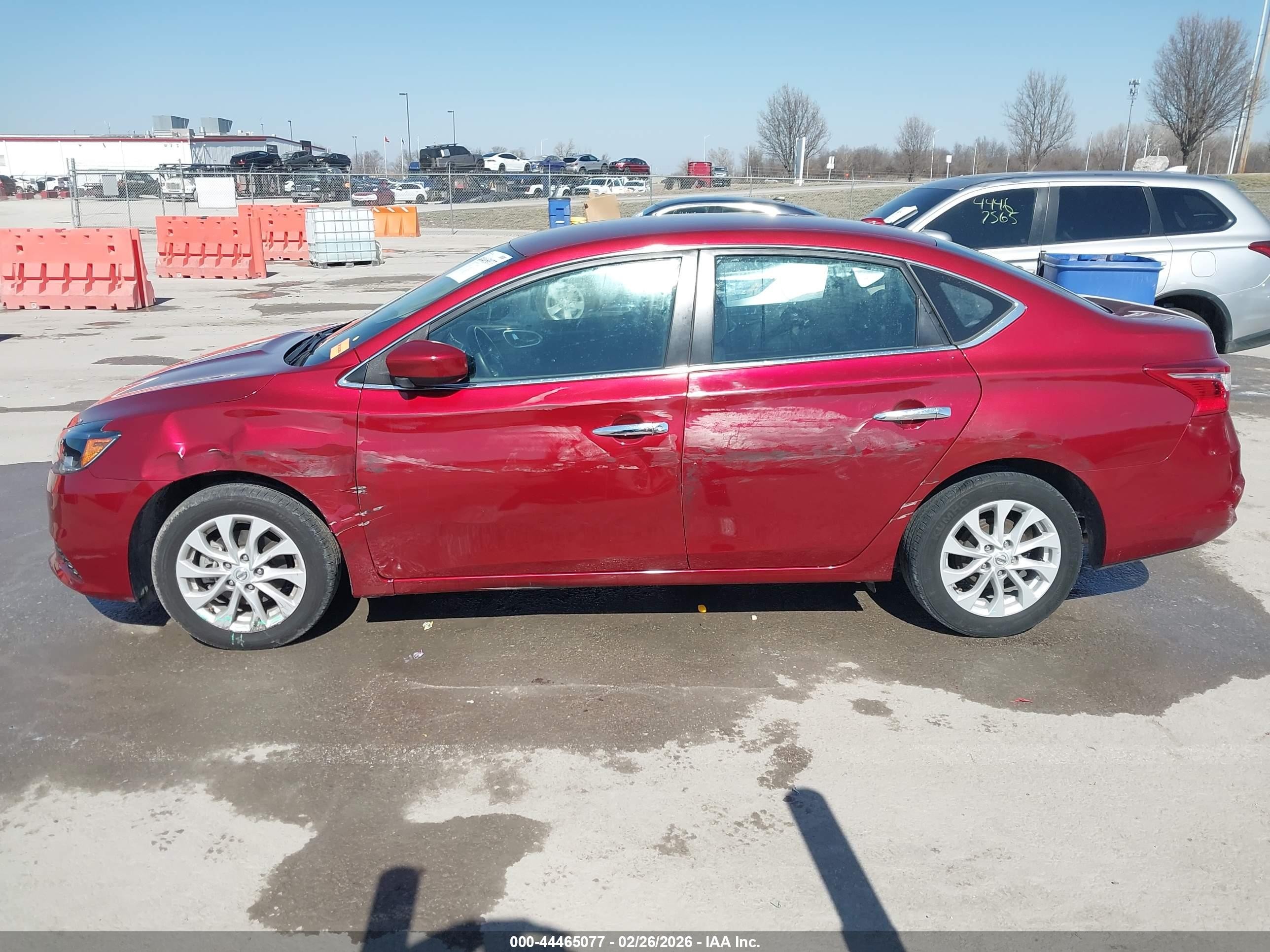2019 Nissan Sentra Sv Red vin: 3N1AB7AP9KY399019