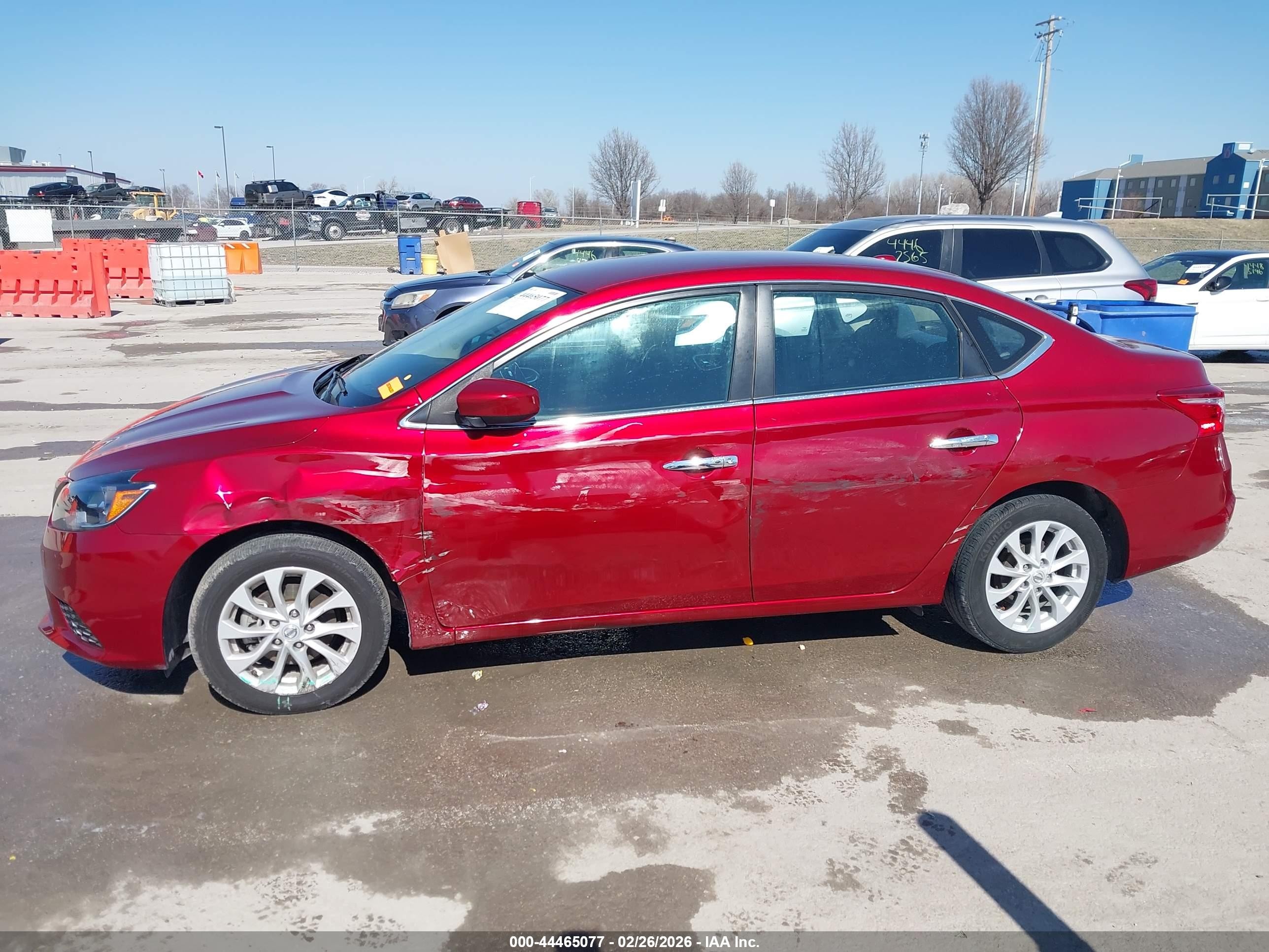 2019 Nissan Sentra Sv Red vin: 3N1AB7AP9KY399019
