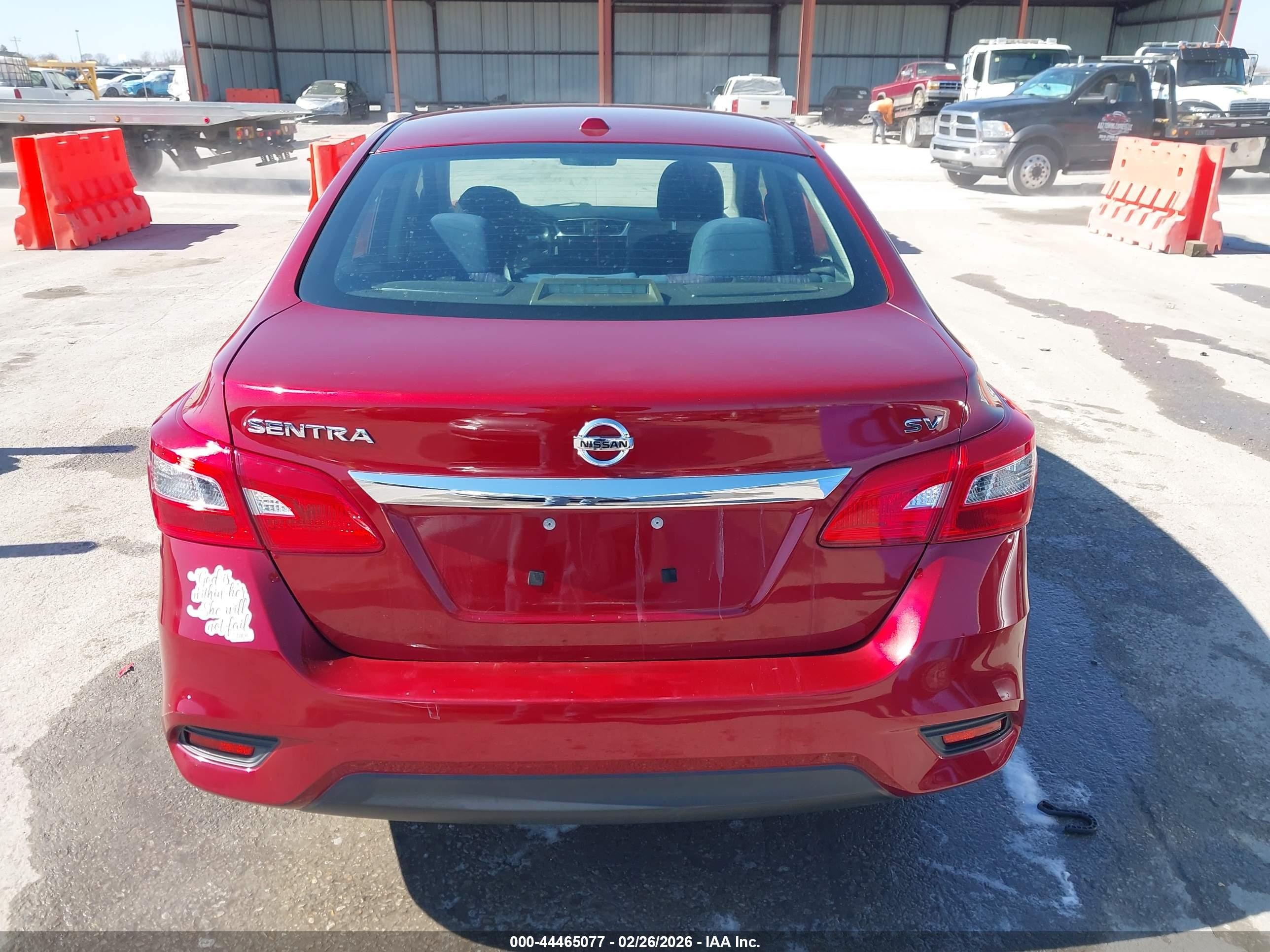 2019 Nissan Sentra Sv Red vin: 3N1AB7AP9KY399019