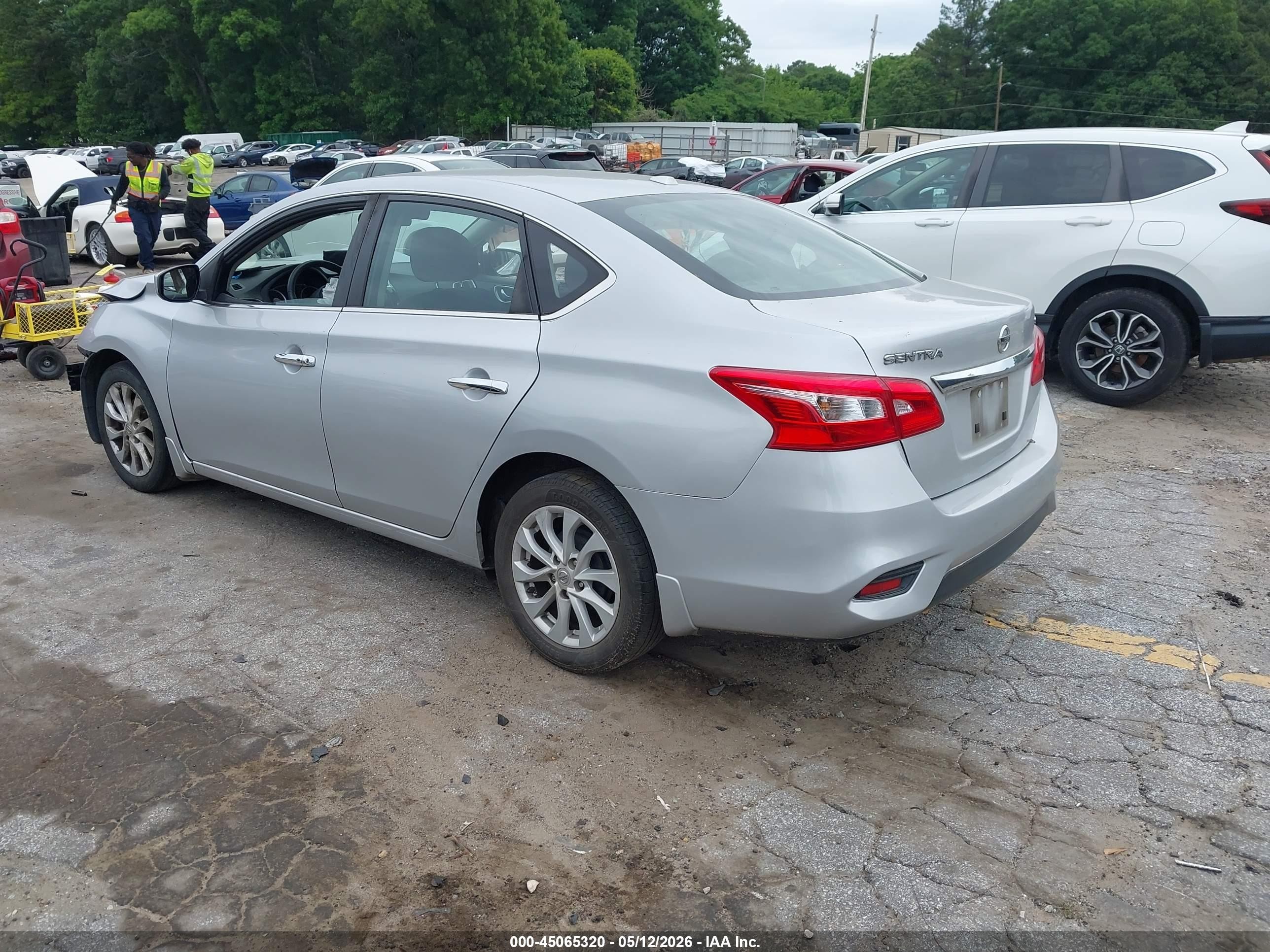 2019 Nissan Sentra Sv Серебряный vin: 3N1AB7AP9KY439762