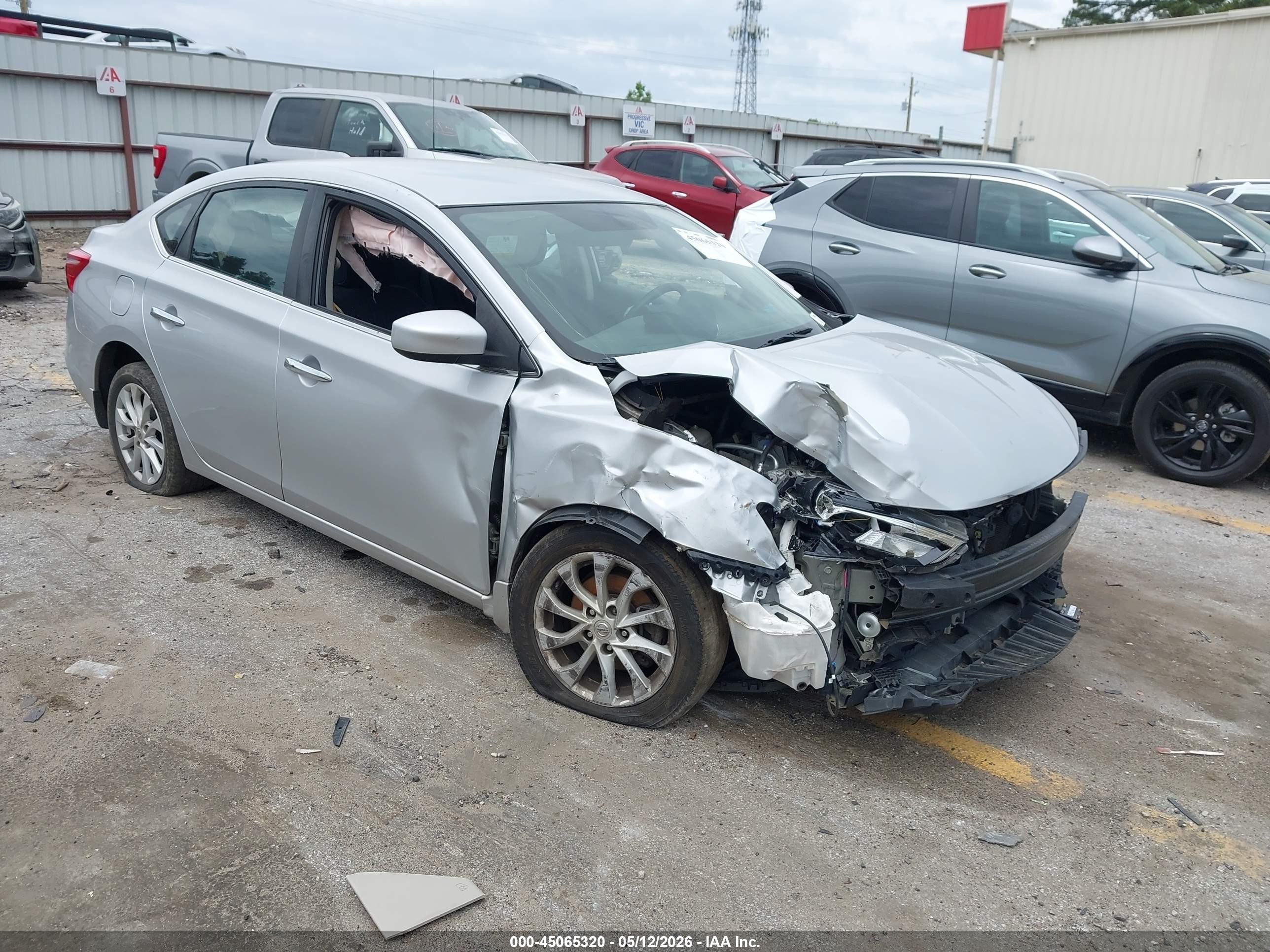 2019 Nissan Sentra Sv Серебряный vin: 3N1AB7AP9KY439762