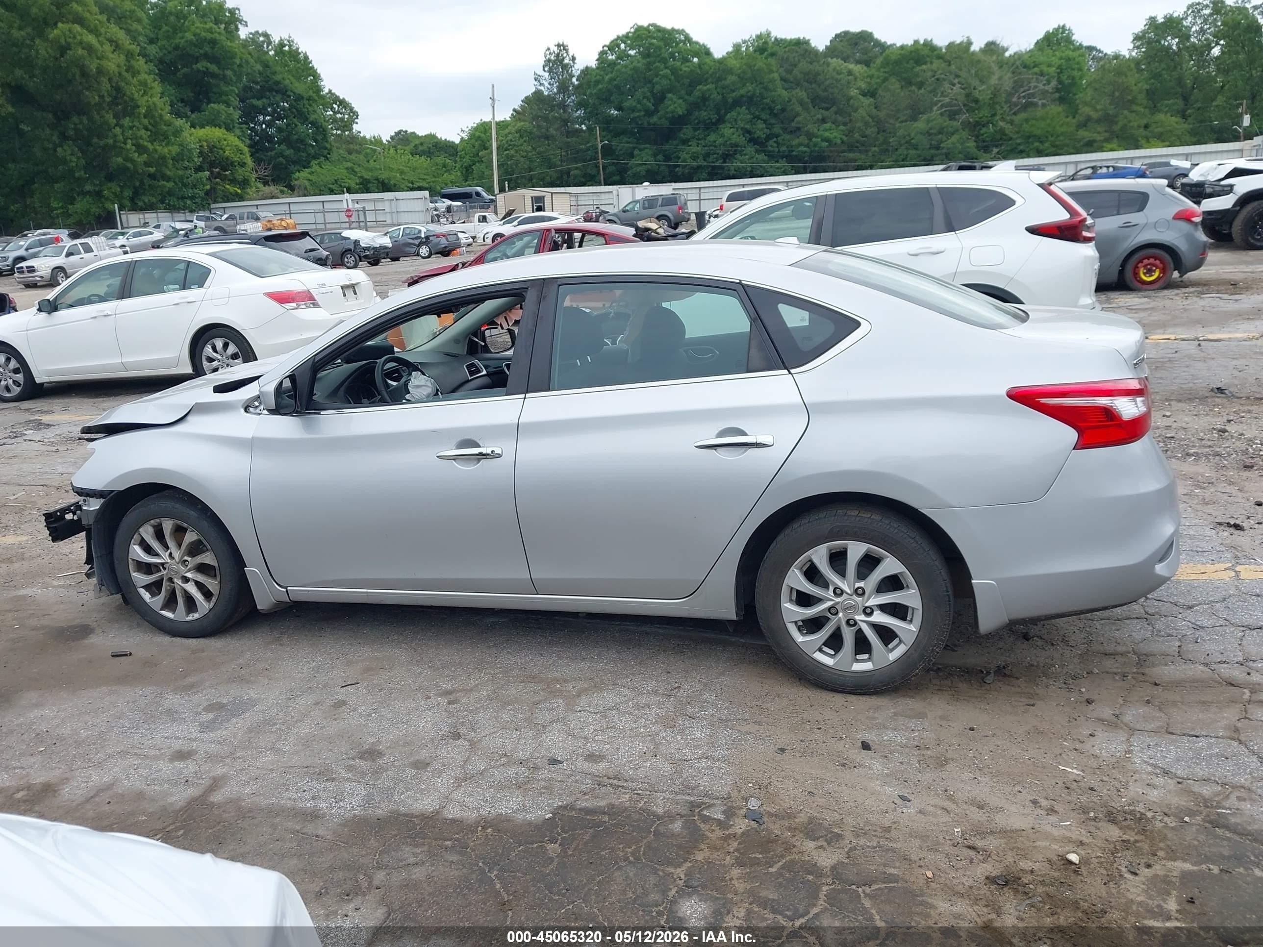 2019 Nissan Sentra Sv Серебряный vin: 3N1AB7AP9KY439762