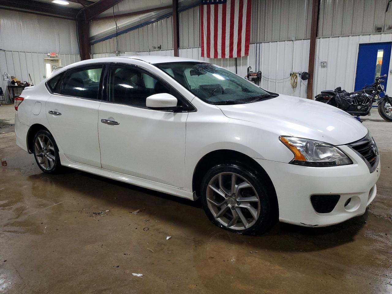 2013 Nissan Sentra S White vin: 3N1AB7APXDL607831