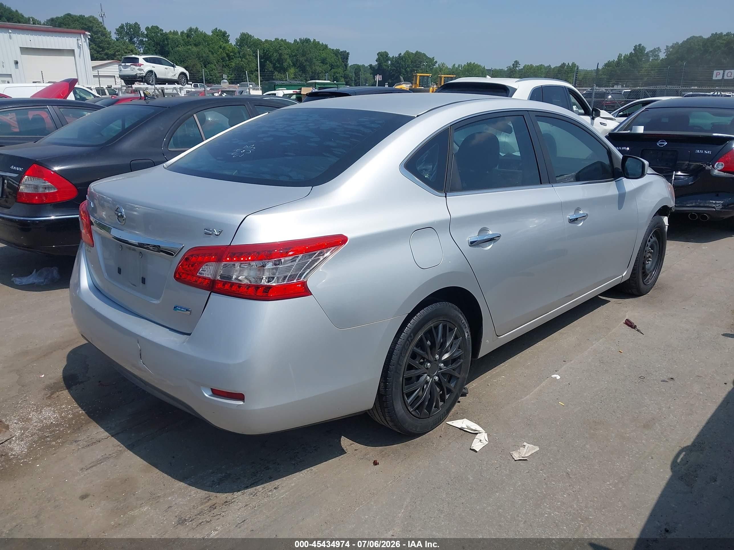 2013 Nissan Sentra Sv Silver vin: 3N1AB7APXDL608123