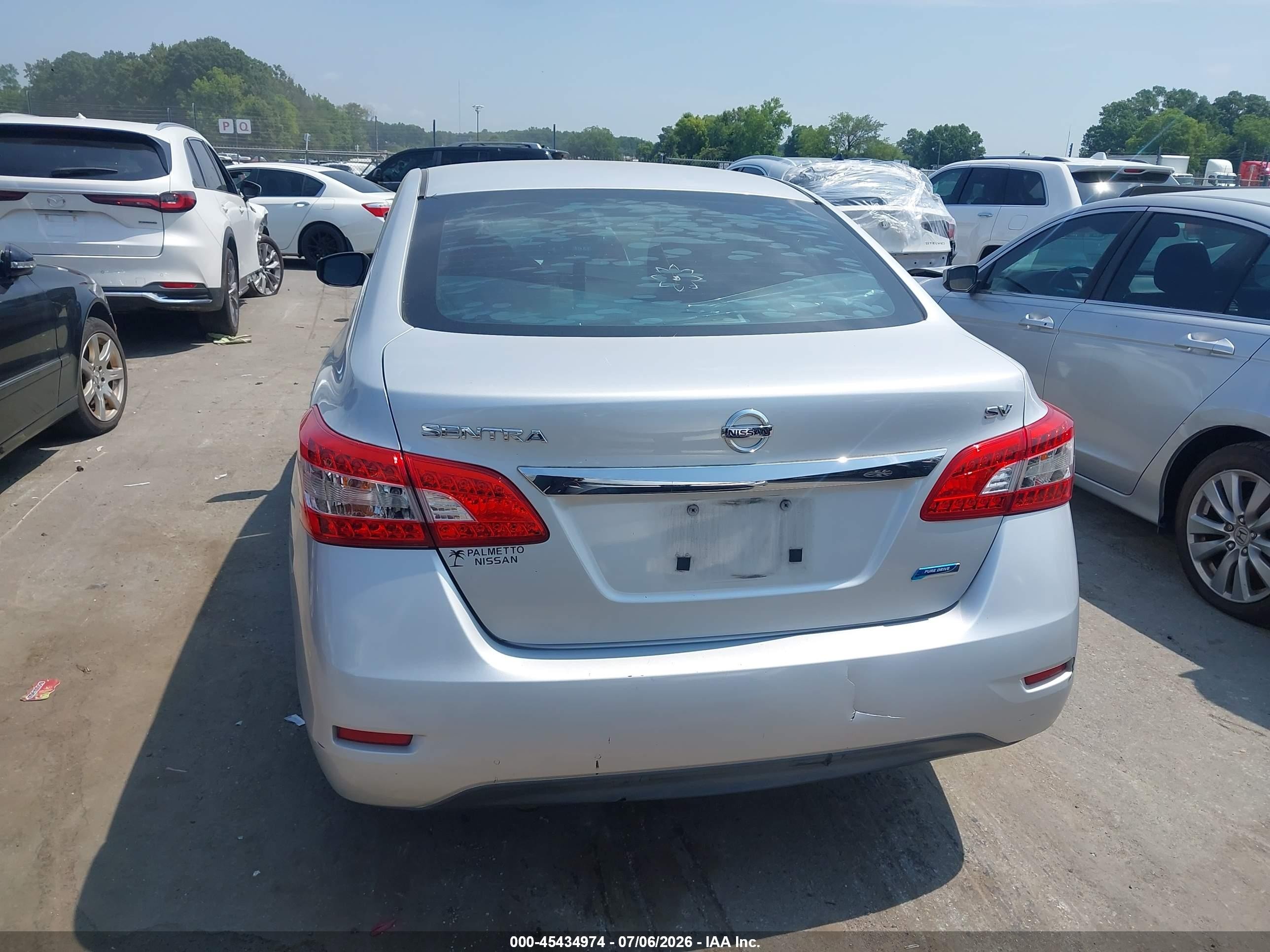 2013 Nissan Sentra Sv Silver vin: 3N1AB7APXDL608123