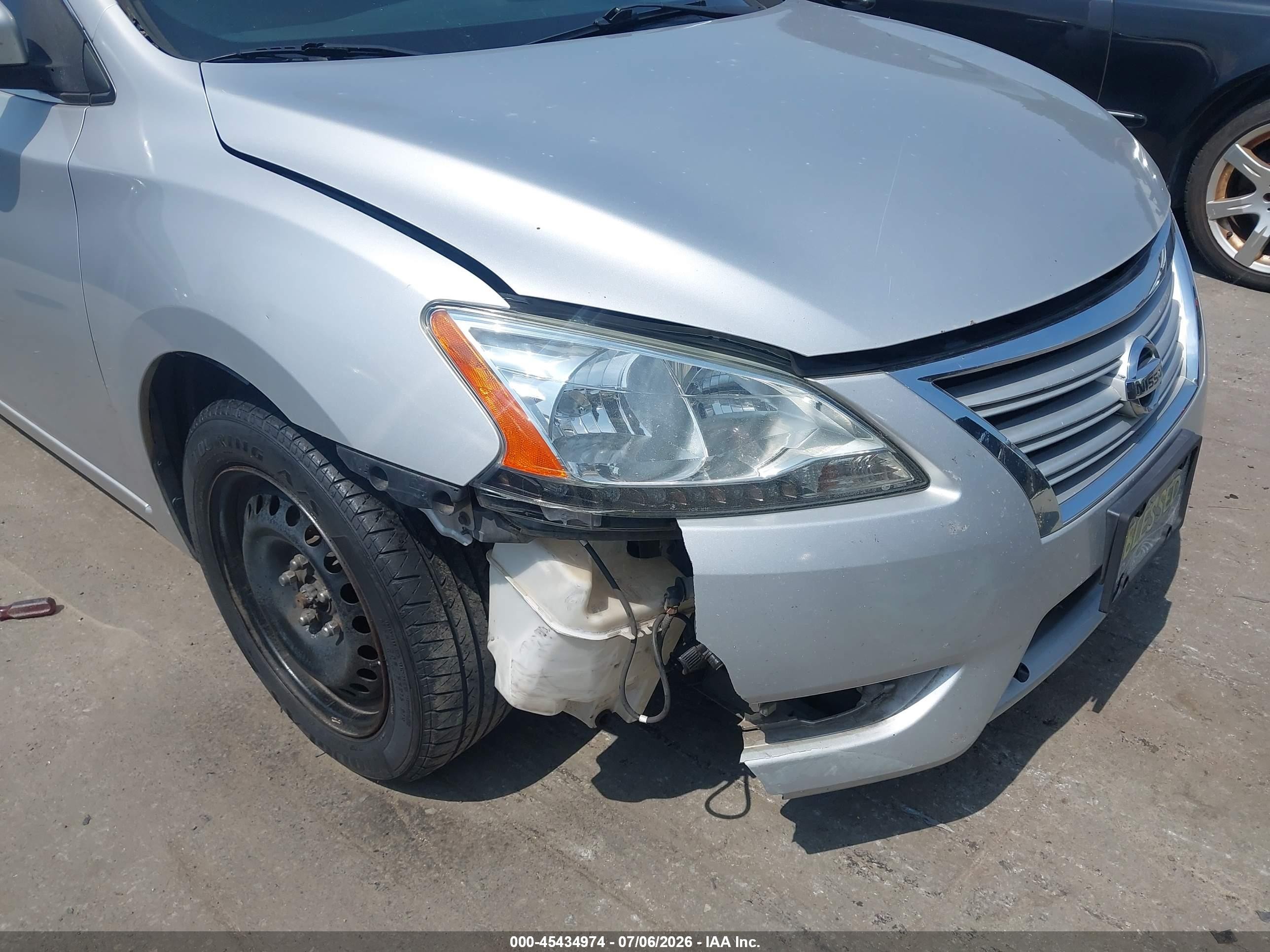 2013 Nissan Sentra Sv Silver vin: 3N1AB7APXDL608123