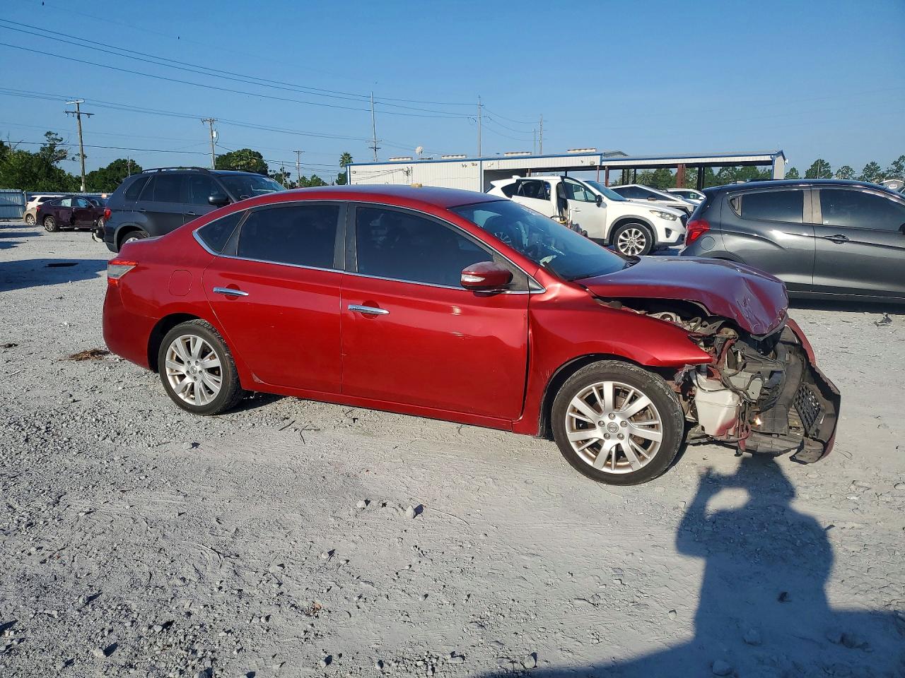2013 Nissan Sentra S Burgundy vin: 3N1AB7APXDL612088