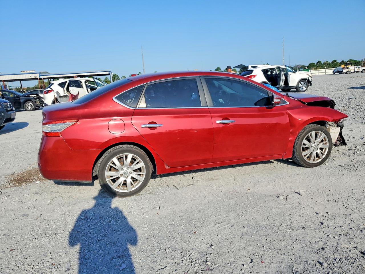 2013 Nissan Sentra S Burgundy vin: 3N1AB7APXDL612088