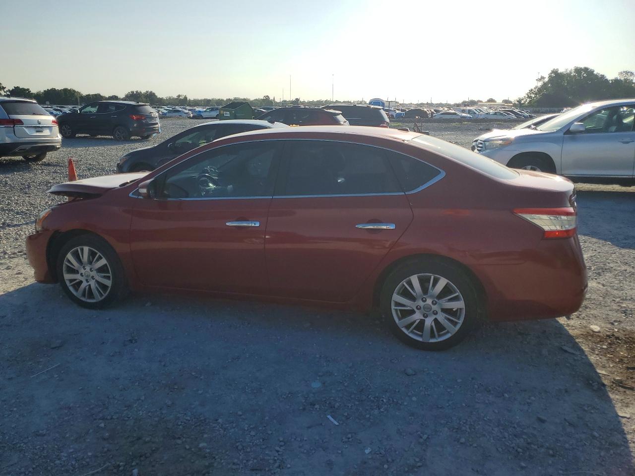 2013 Nissan Sentra S Burgundy vin: 3N1AB7APXDL612088