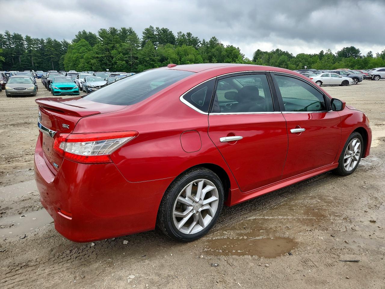2013 Nissan Sentra S Red vin: 3N1AB7APXDL615380