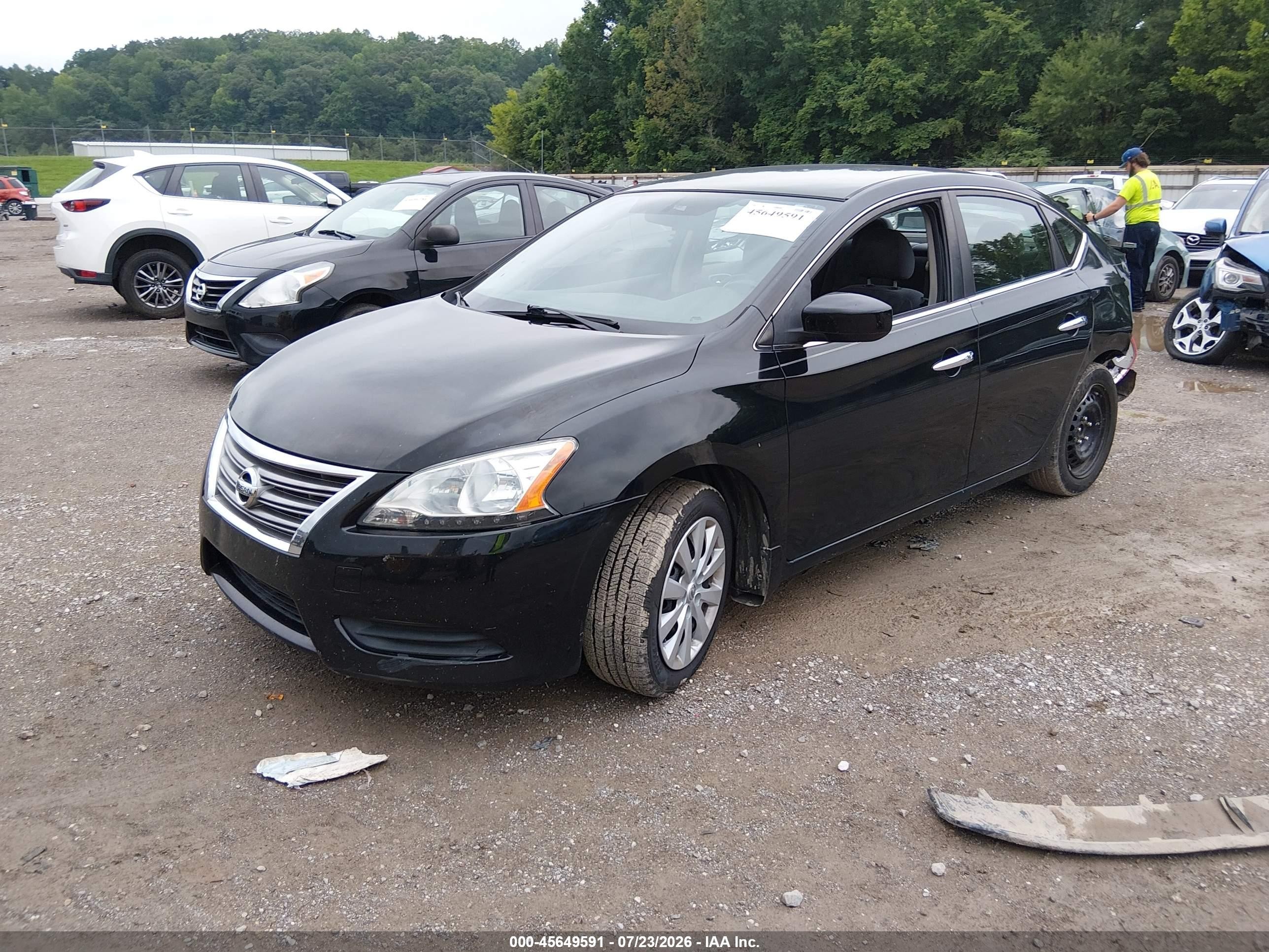 2013 Nissan Sentra Sv Black vin: 3N1AB7APXDL616738