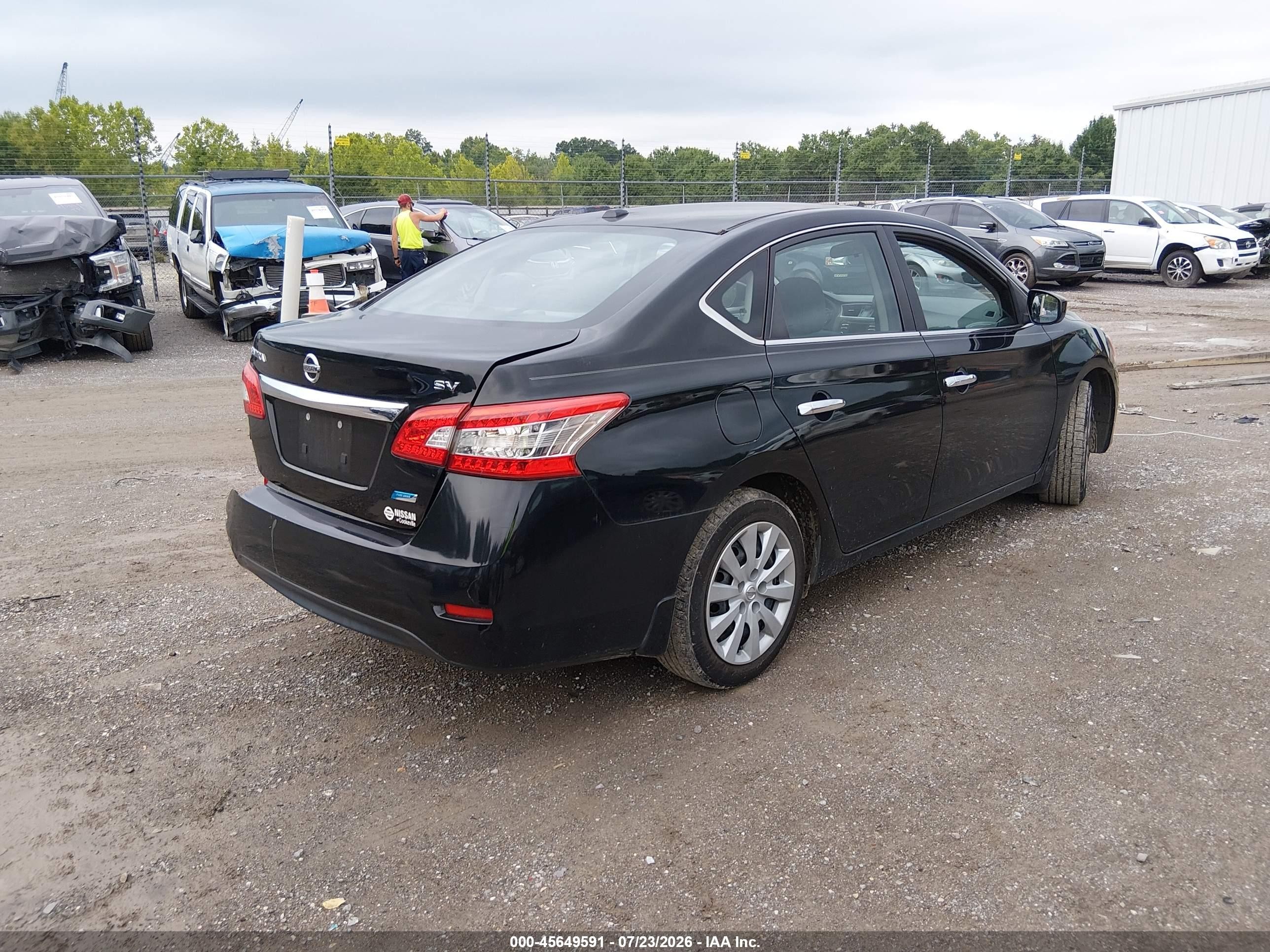2013 Nissan Sentra Sv Black vin: 3N1AB7APXDL616738