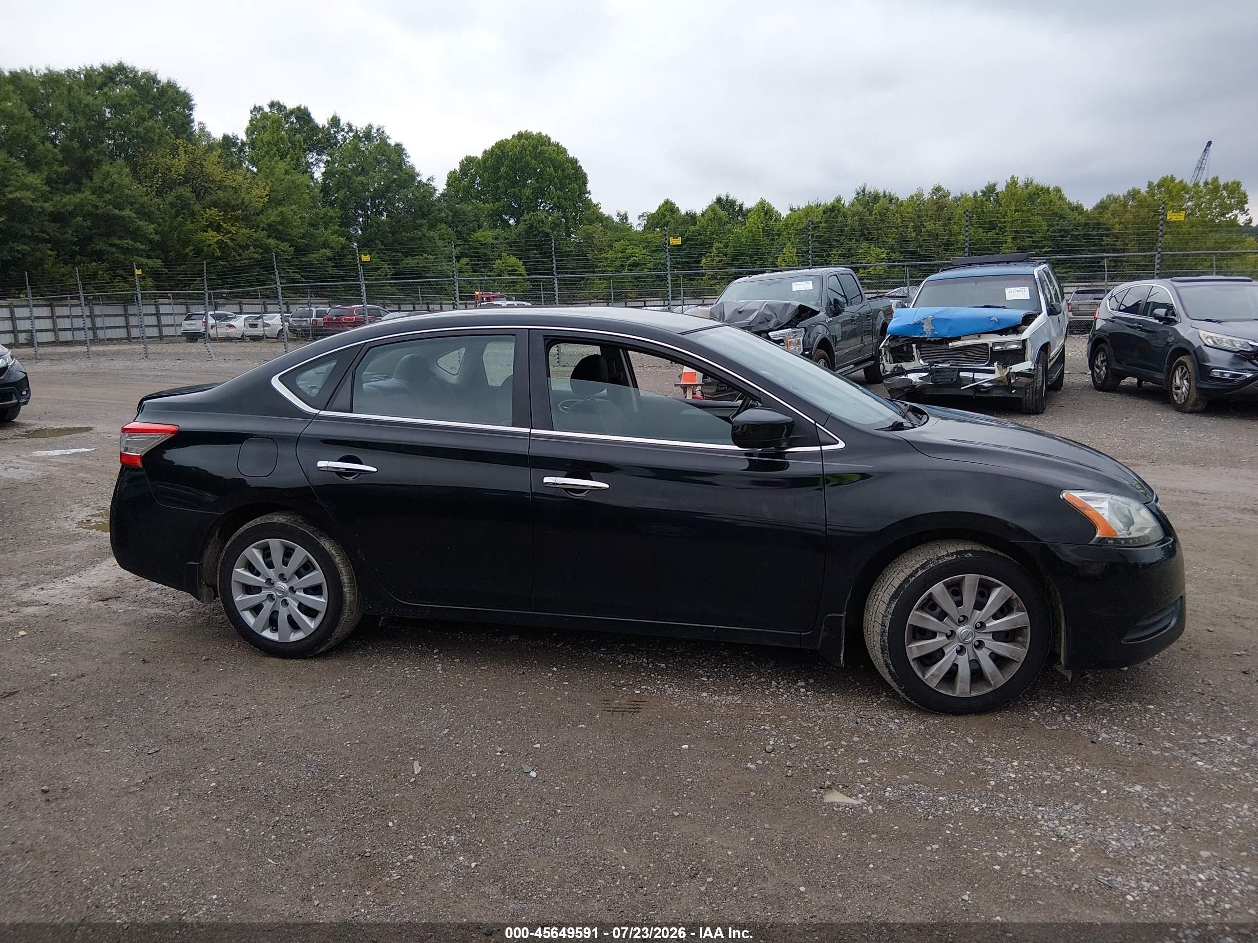 2013 Nissan Sentra Sv Black vin: 3N1AB7APXDL616738