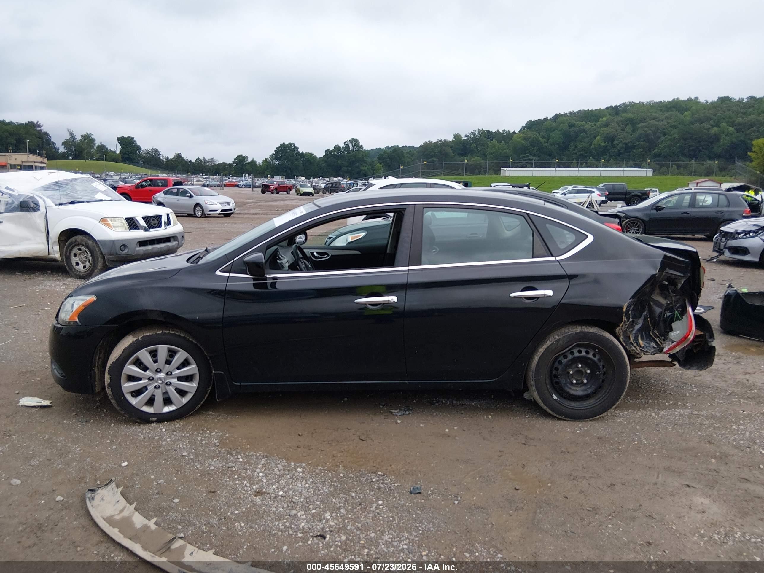 2013 Nissan Sentra Sv Black vin: 3N1AB7APXDL616738