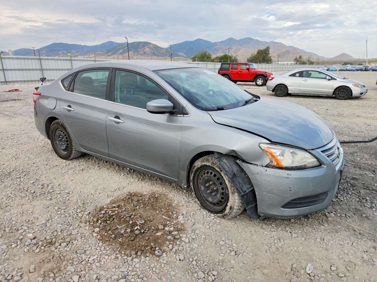 2013 Nissan Sentra S Silver vin: 3N1AB7APXDL643857