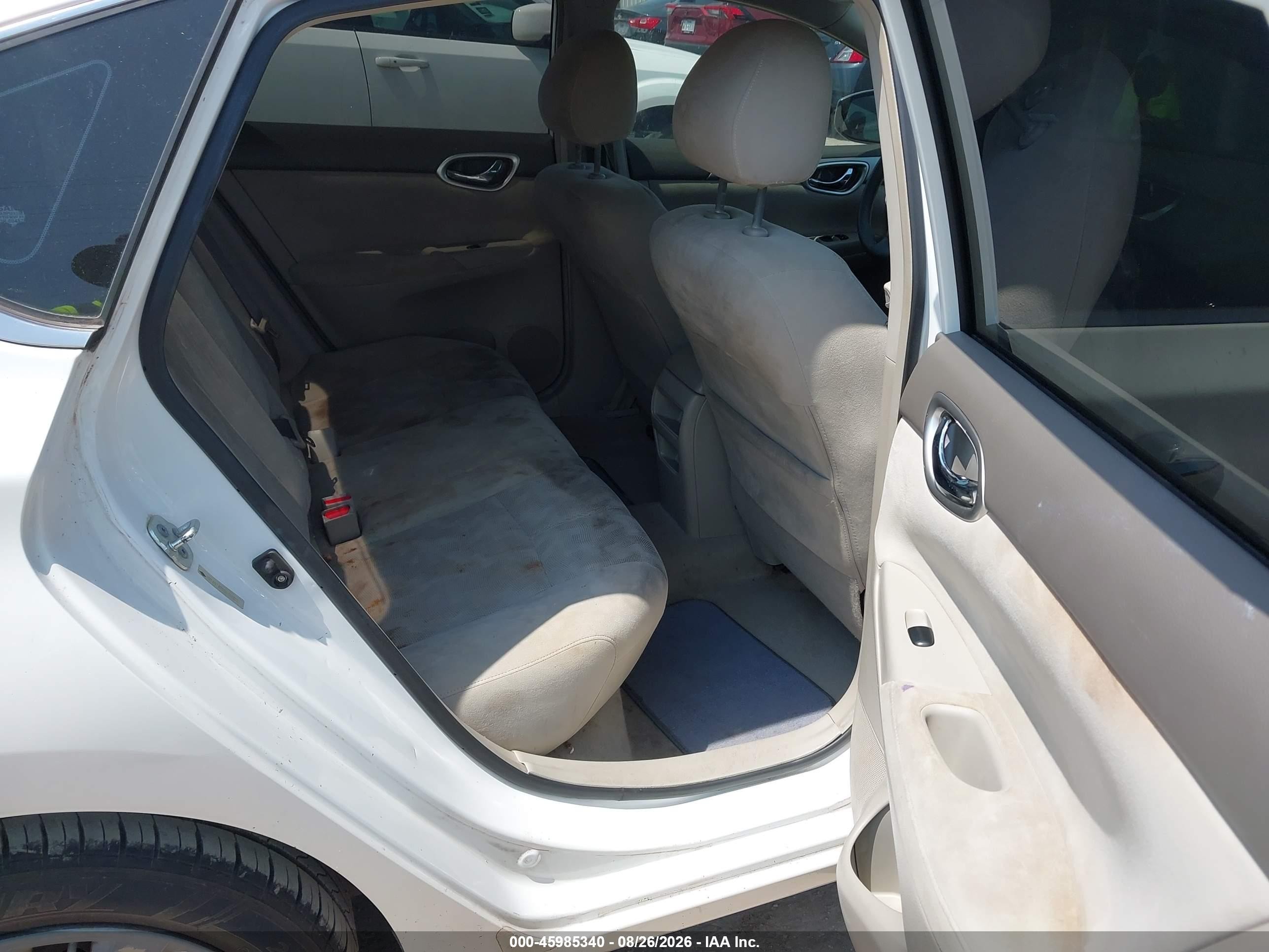 2013 Nissan Sentra Sv White vin: 3N1AB7APXDL648217