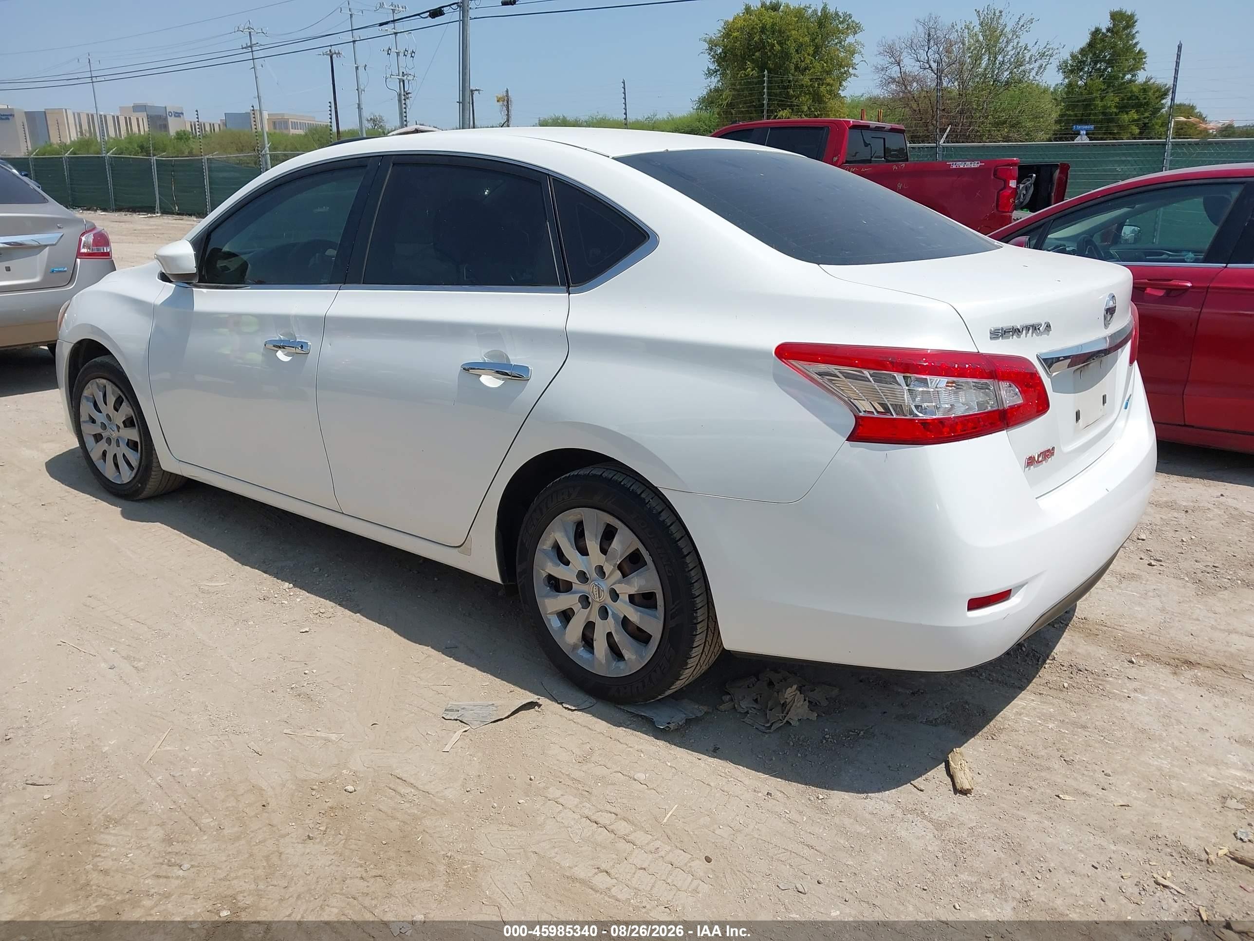 2013 Nissan Sentra Sv White vin: 3N1AB7APXDL648217