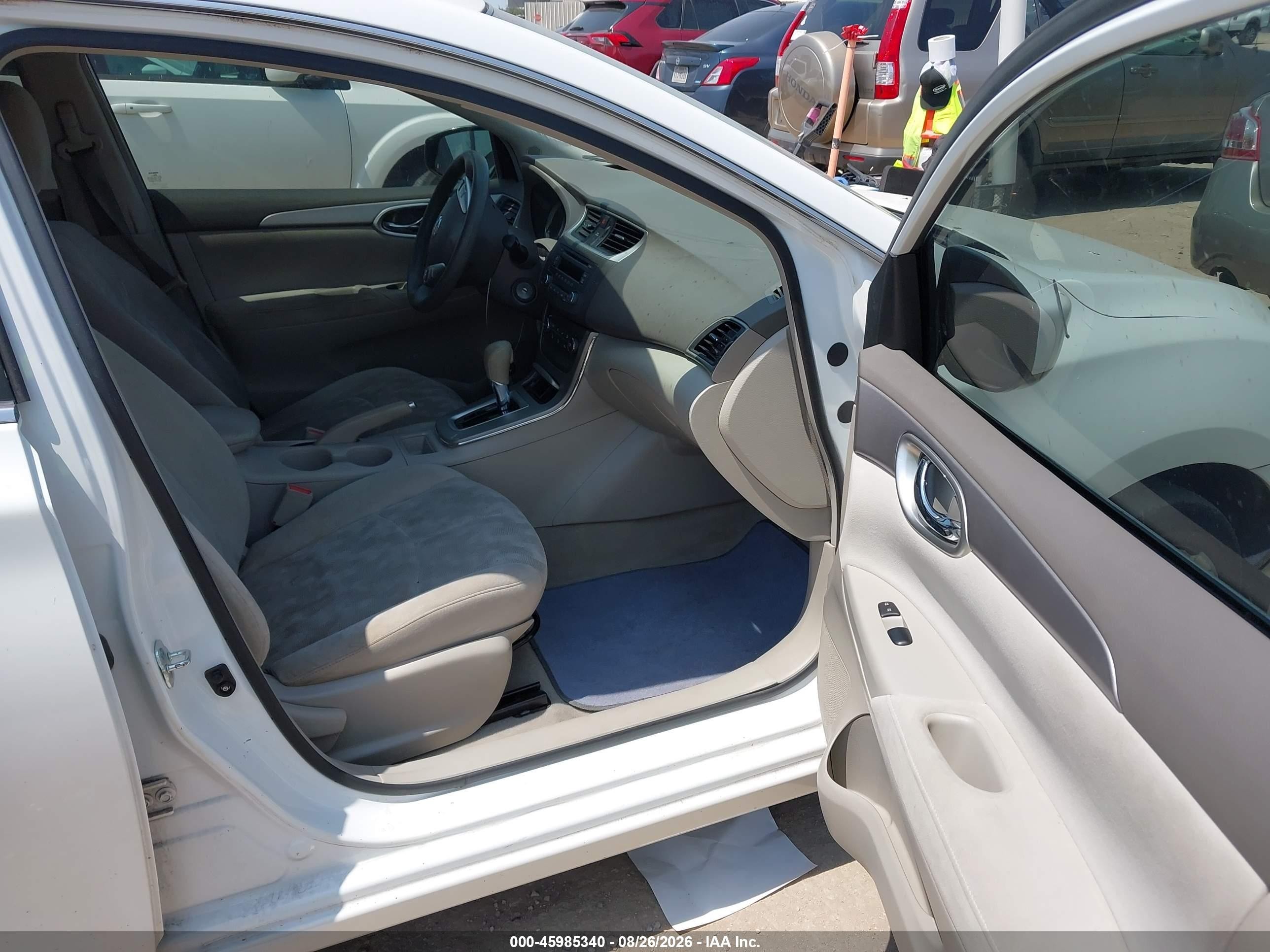 2013 Nissan Sentra Sv White vin: 3N1AB7APXDL648217