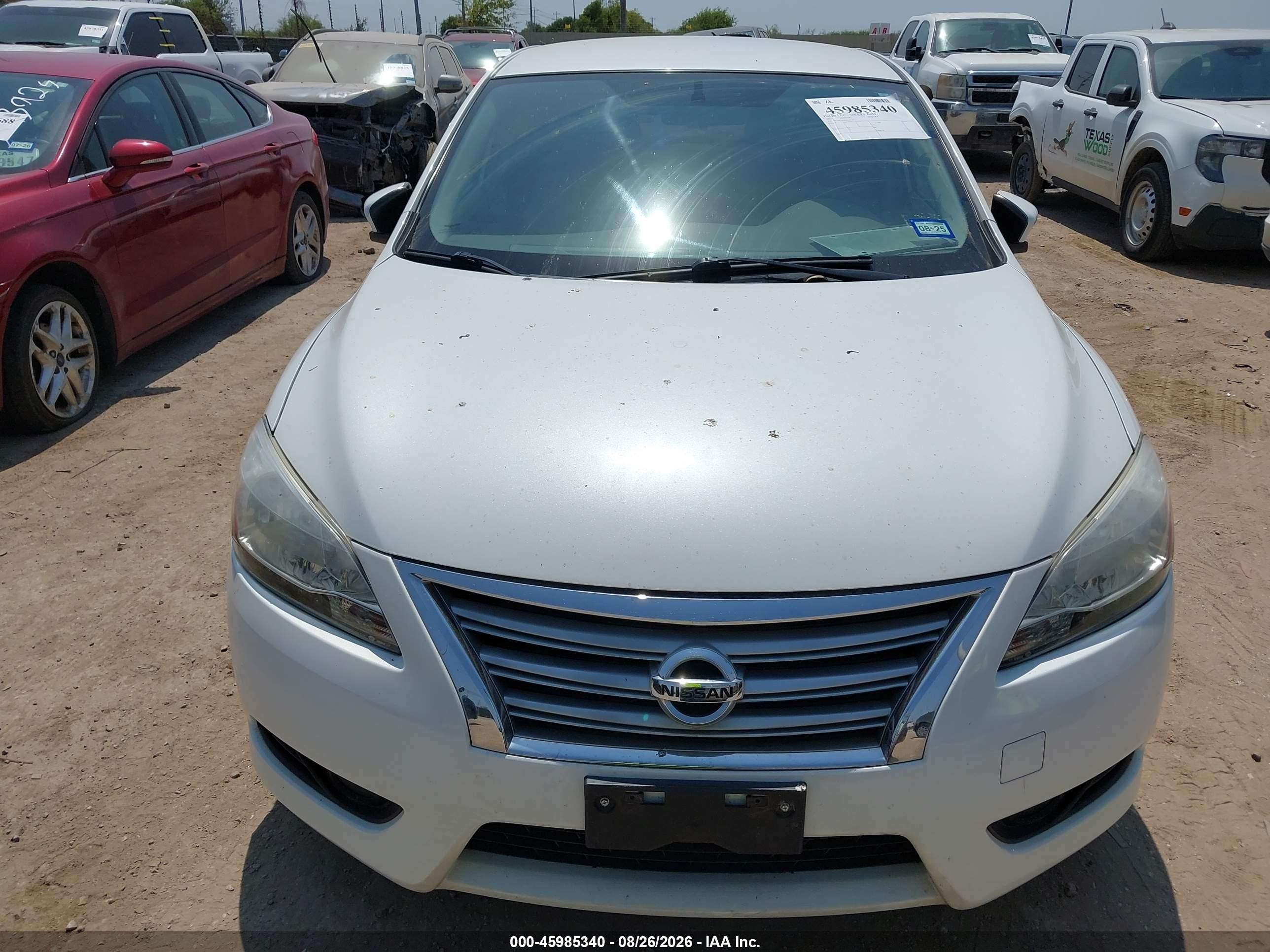 2013 Nissan Sentra Sv White vin: 3N1AB7APXDL648217