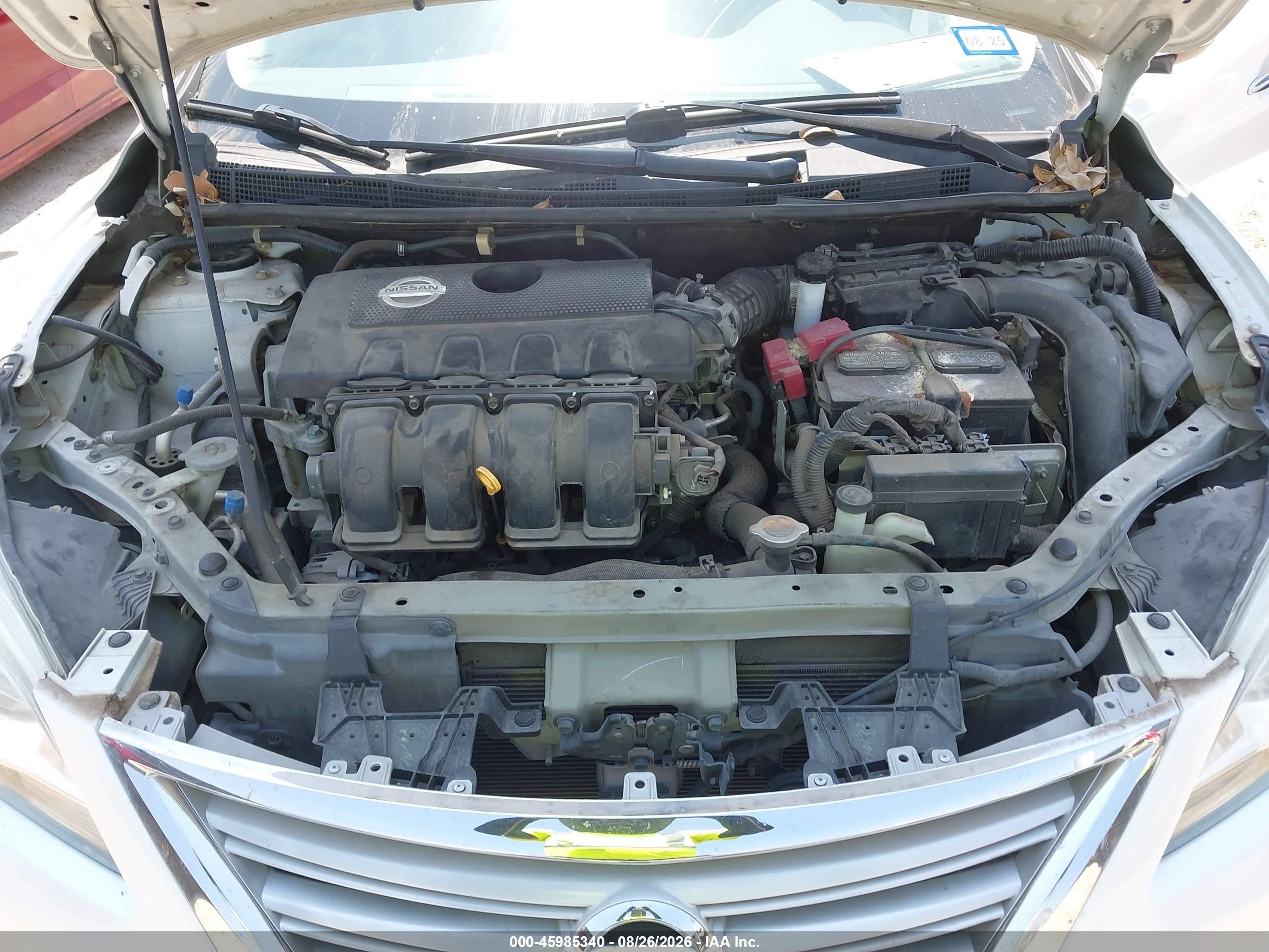 2013 Nissan Sentra Sv White vin: 3N1AB7APXDL648217
