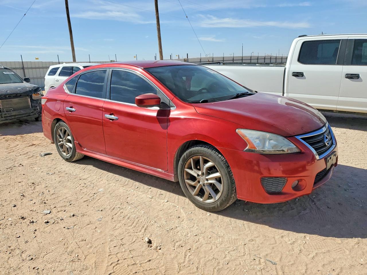 2013 Nissan Sentra S Red vin: 3N1AB7APXDL652705