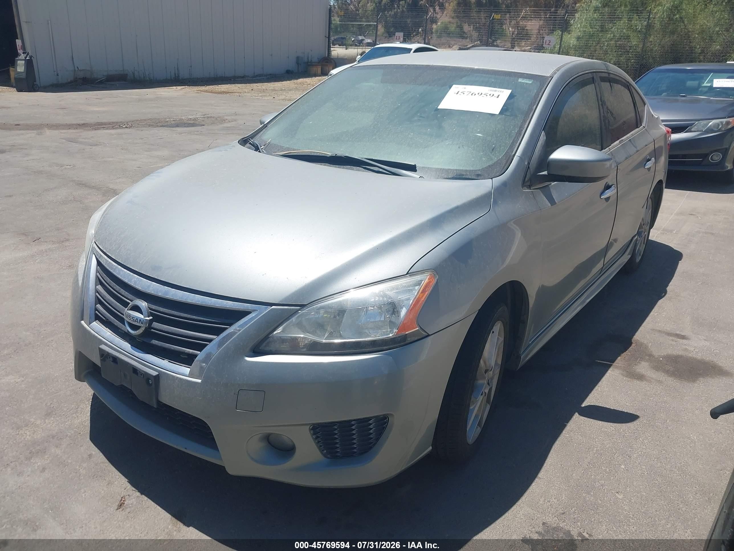 2013 Nissan Sentra Sr Серебряный vin: 3N1AB7APXDL659105