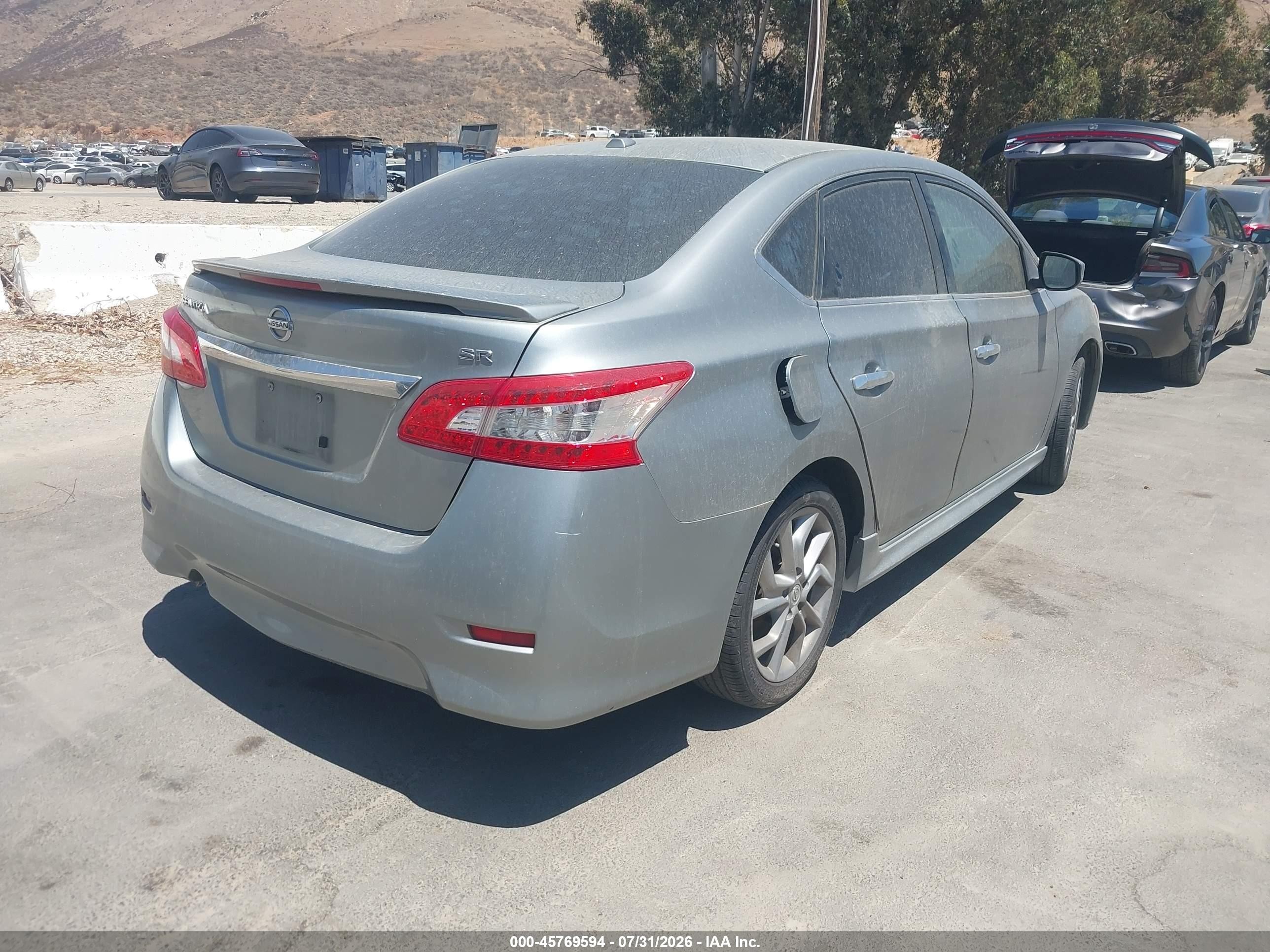 2013 Nissan Sentra Sr Серебряный vin: 3N1AB7APXDL659105