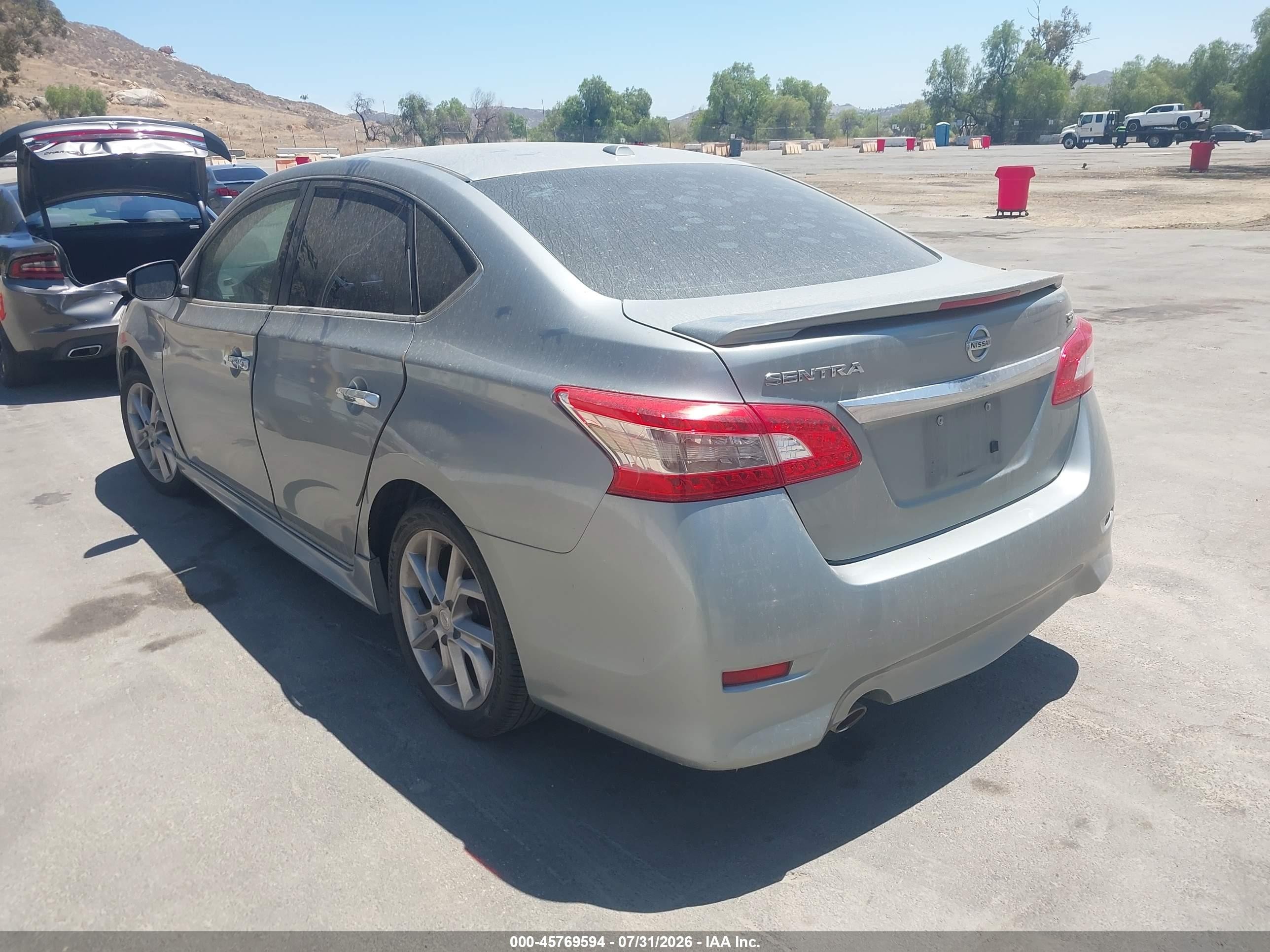 2013 Nissan Sentra Sr Серебряный vin: 3N1AB7APXDL659105