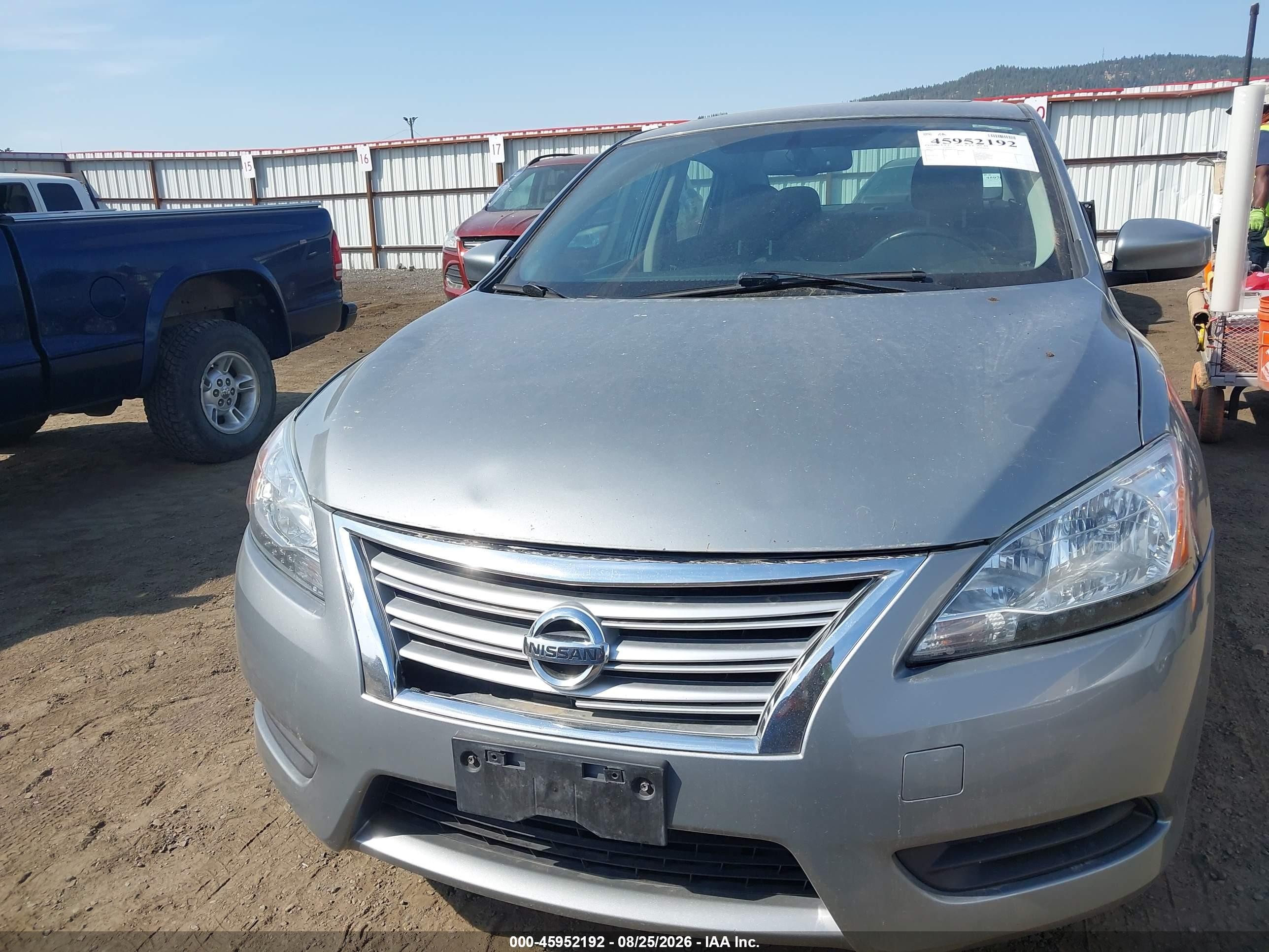 2013 Nissan Sentra Sv Silver vin: 3N1AB7APXDL665244