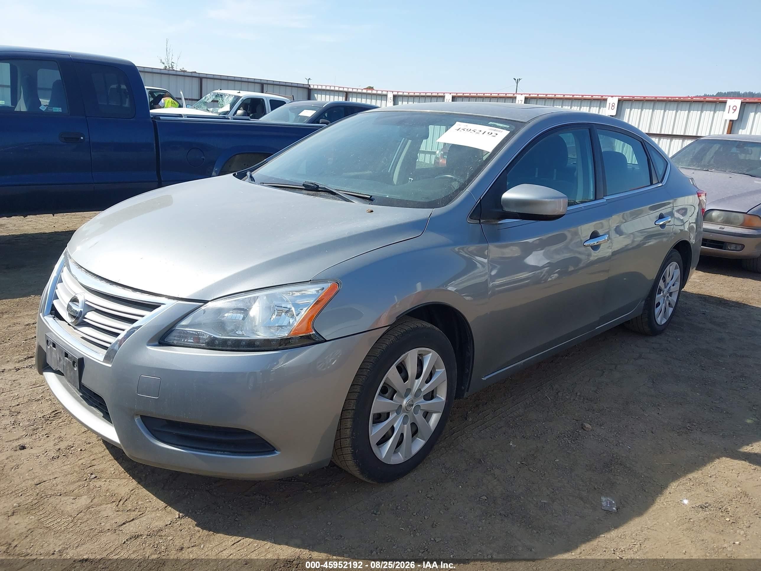 2013 Nissan Sentra Sv Silver vin: 3N1AB7APXDL665244