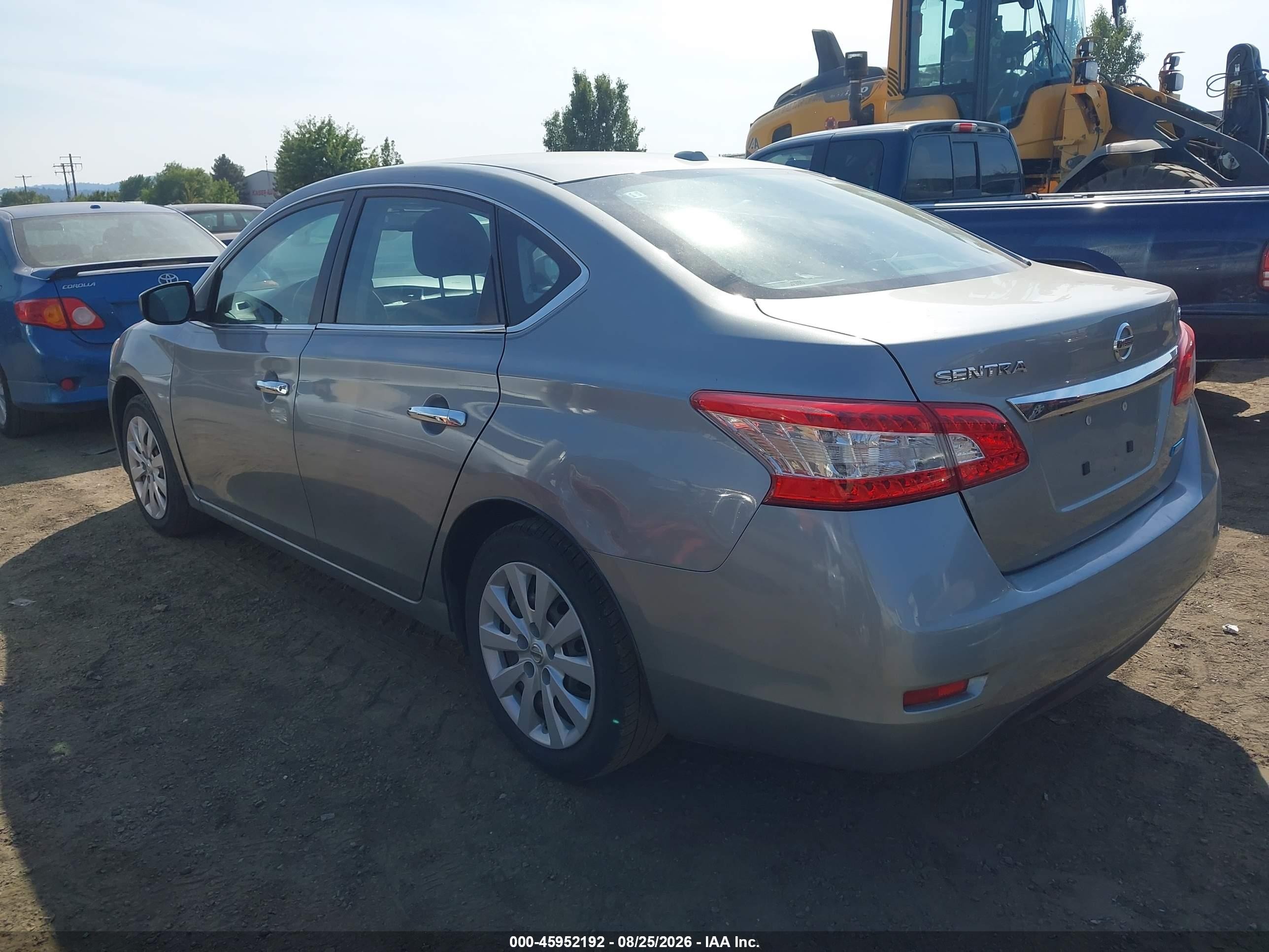 2013 Nissan Sentra Sv Silver vin: 3N1AB7APXDL665244